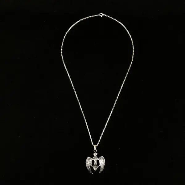 VIBE Wings Cross Necklace Crystal Chain Punk Gothic Size ONE SIZE - 7 Thumbnail