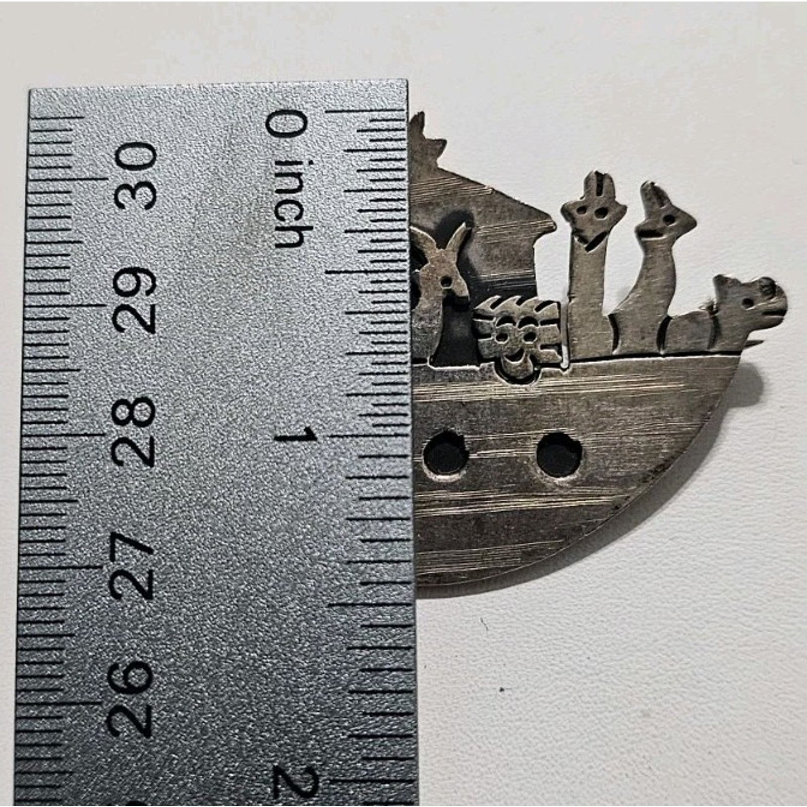 Other Vintage Noah's Arc Brooch, Sterling Silver 925 Brooch Size ONE SIZE - 3 Thumbnail