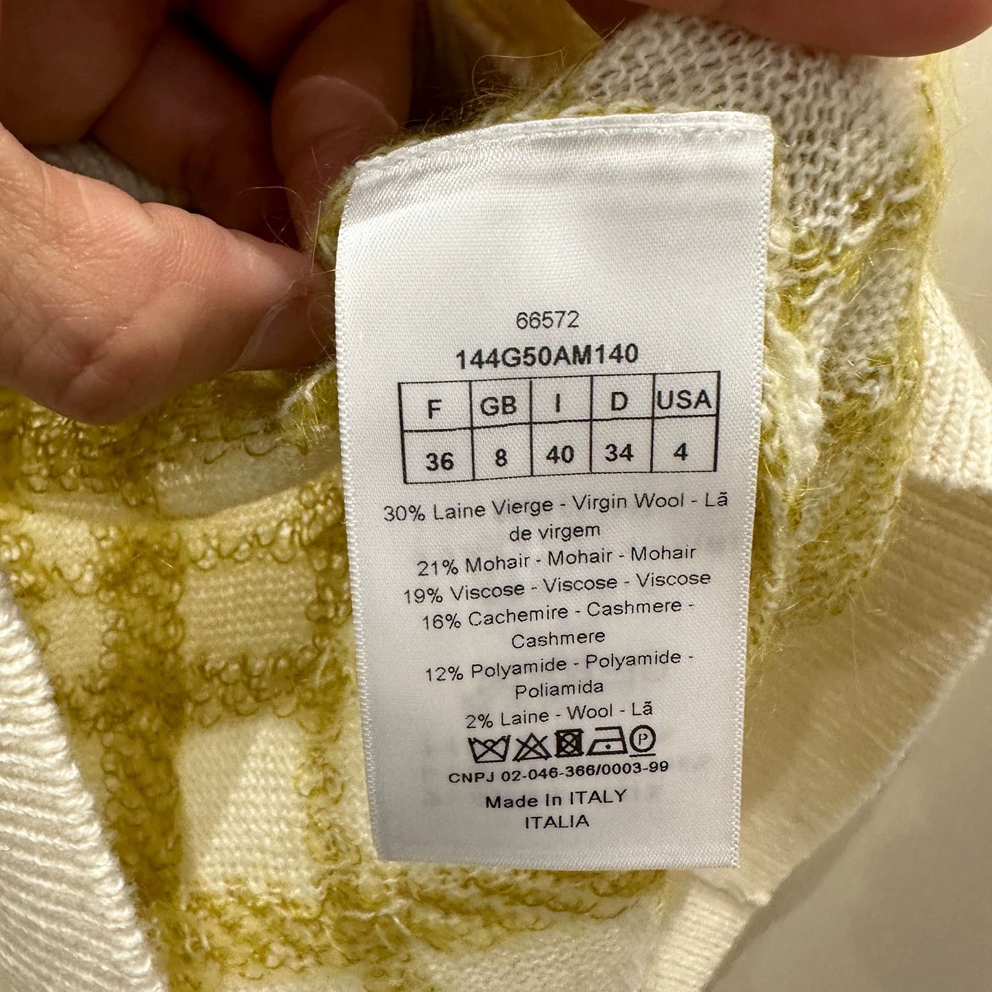 Christian Dior Monsieur Dior mar216 Check CD button Wool Mohair cardigan 36 Size XS / US 0-2 / IT 36-38 - 4 Thumbnail