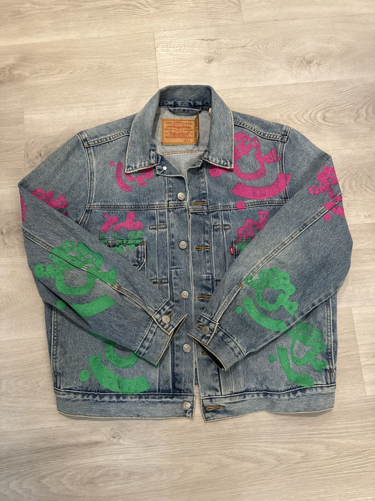 Ernest W. Baker Ernest W. Baker Black Rose Studded Denim Jacket 