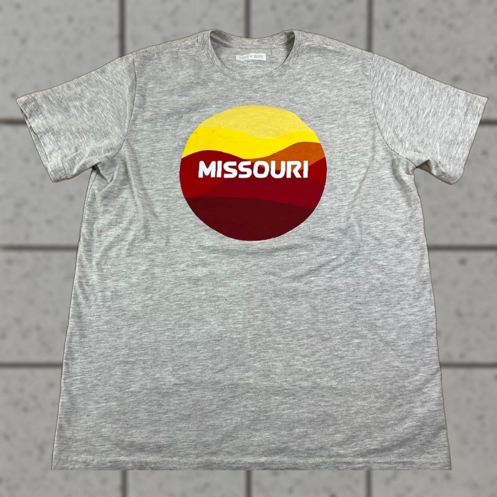 Vintage State of Mine Missouri T-Shirt Gray Short Sleeve Large Size US L / EU 52-54 / 3 - 1 Thumbnail