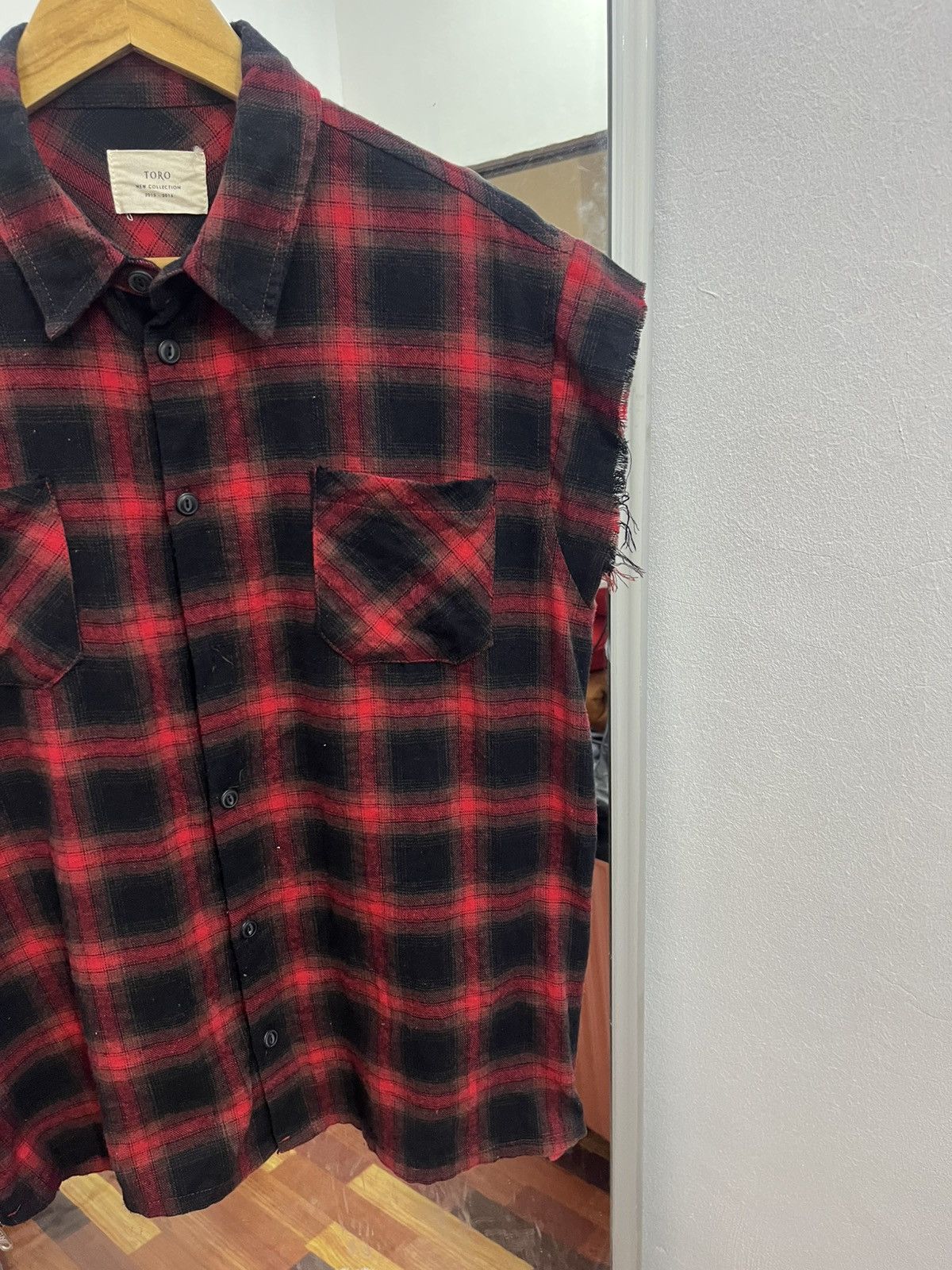 Japanese Brand Toro Bondage Flannel Sleeveless Riri Zip Punk Grunge Size US M / EU 48-50 / 2 - 3 Thumbnail