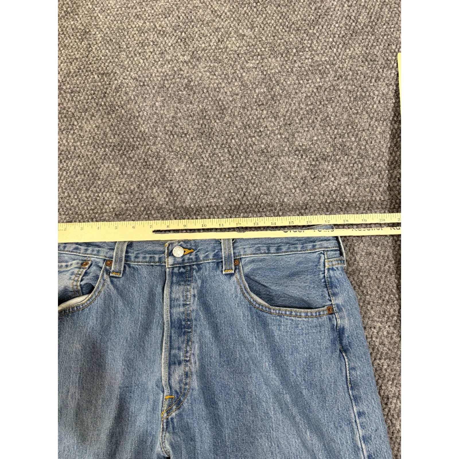 Levi's Levi's 501 Jeans Mens 38x30 Straight Button Fly Denim Jeans Blue Size US 38 / EU 54 - 7 Thumbnail