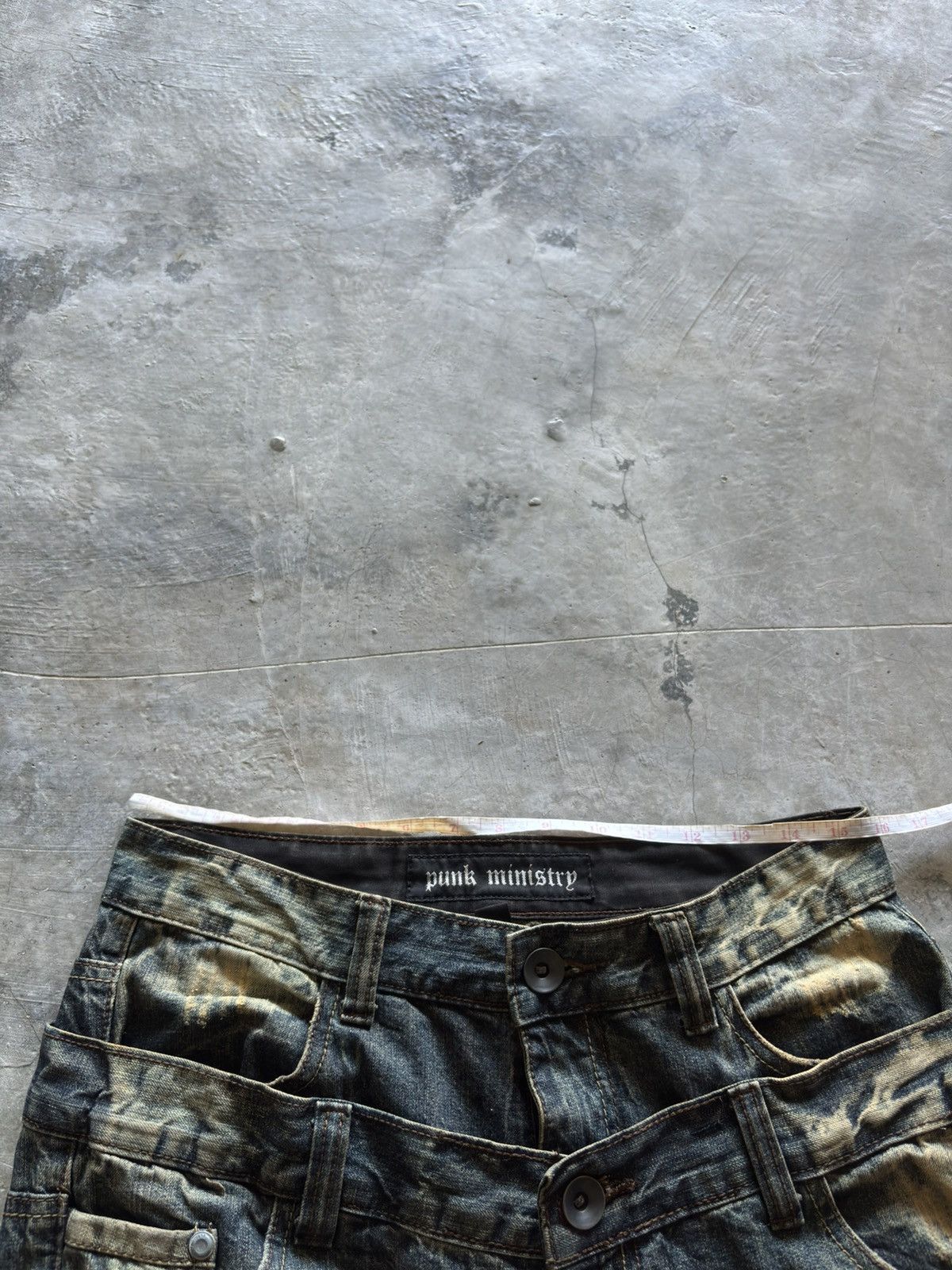 If Six Was Nine PUNK MINISTRY double waist crazy rusty wash japanese mudmax Size US 31 - 19 Thumbnail