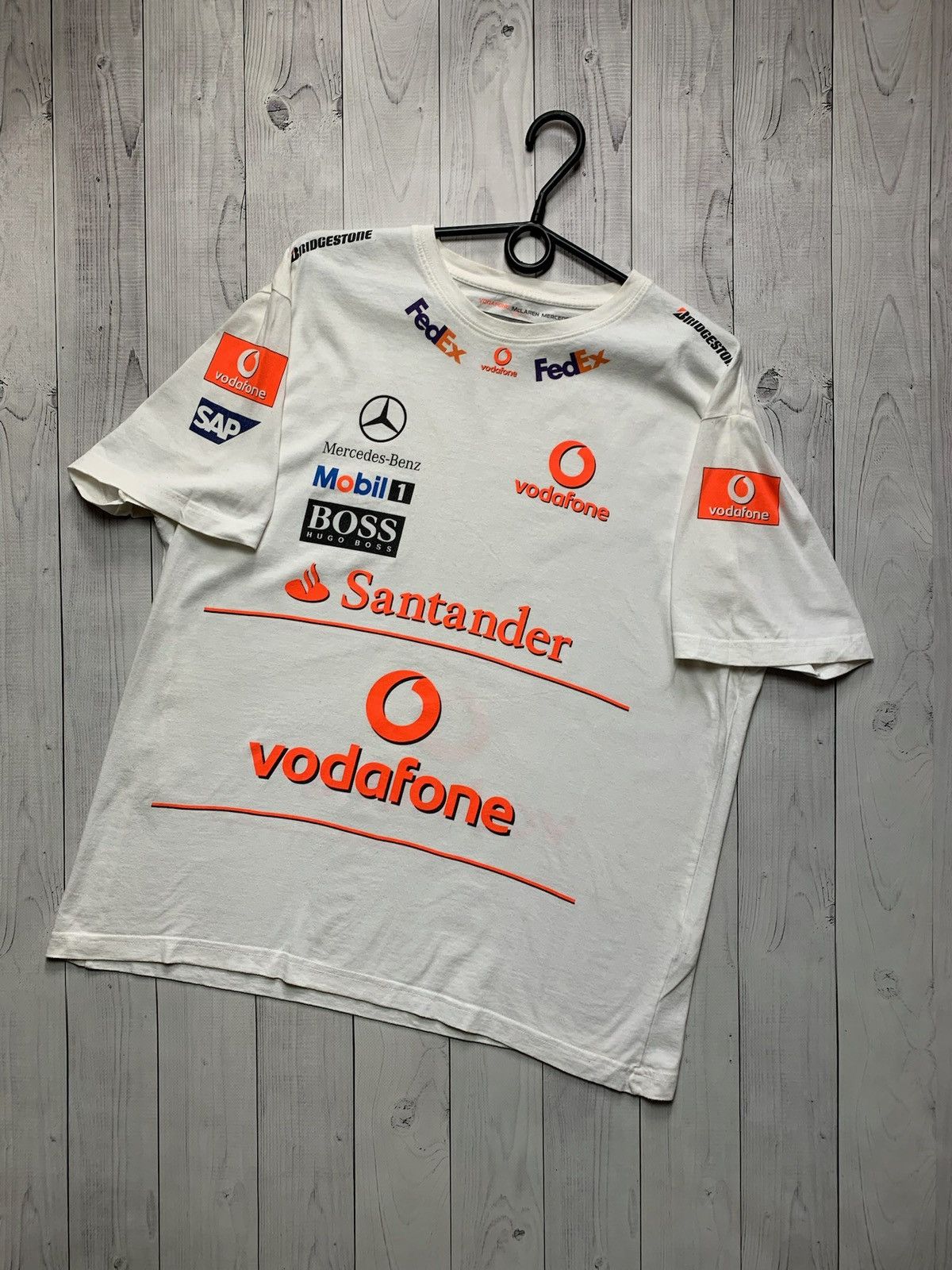 Vintage Racing Mercedes Benz tee size L big logoL