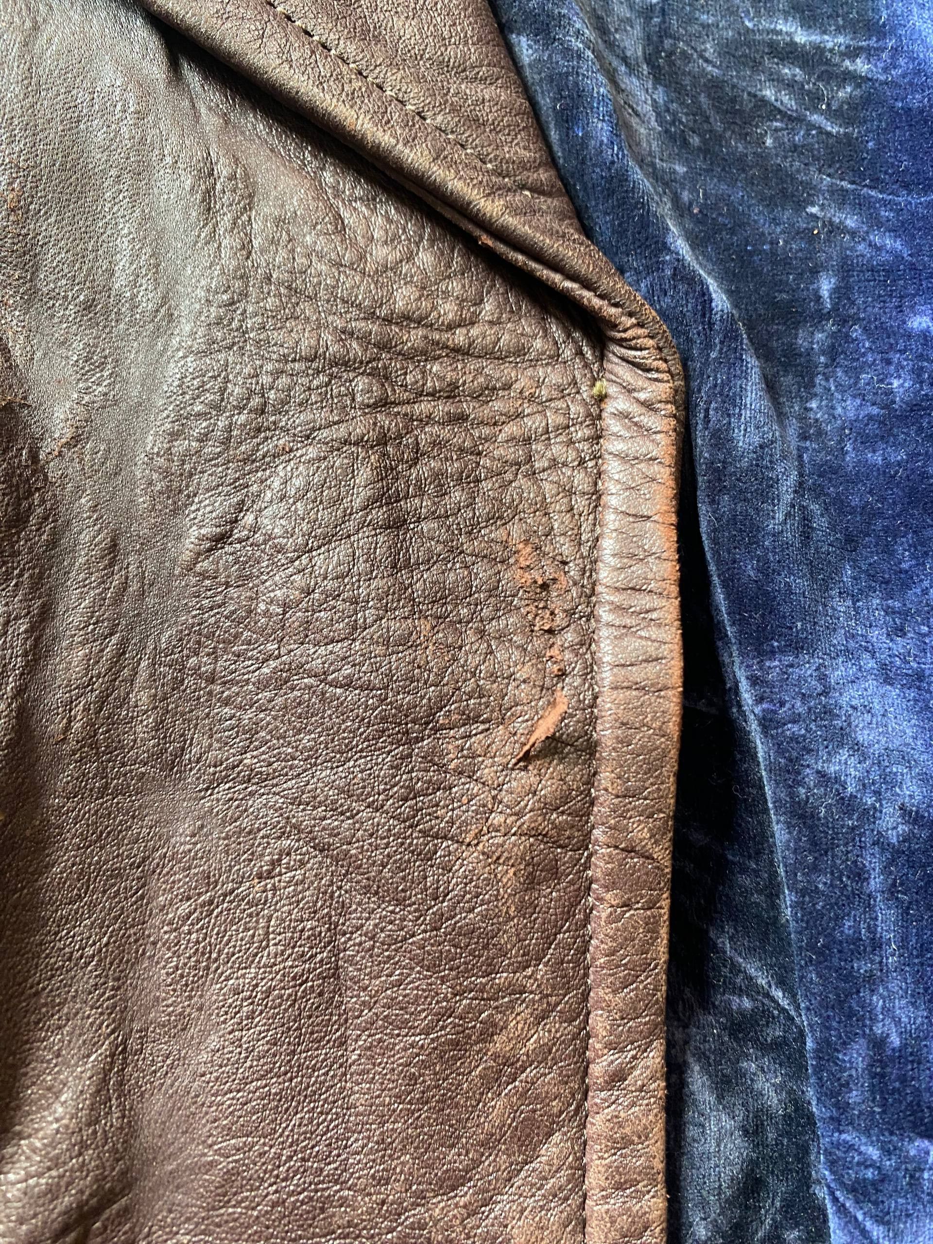 Leather Vtg 50s Horsehide Japanese Civilian Post War Leather Jacket Size US S / EU 44-46 / 1 - 18 Thumbnail