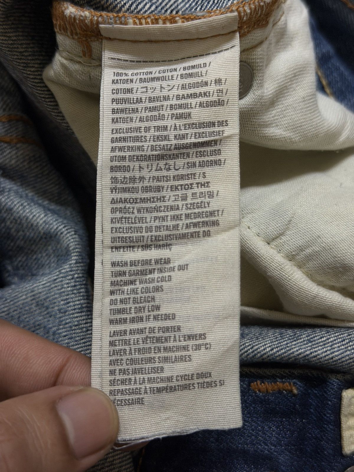 Abercrombie & Fitch Vintage 90s Abercrombie & Fitch Faded Distress Straight Leg Size US 32 / EU 48 - 7 Thumbnail