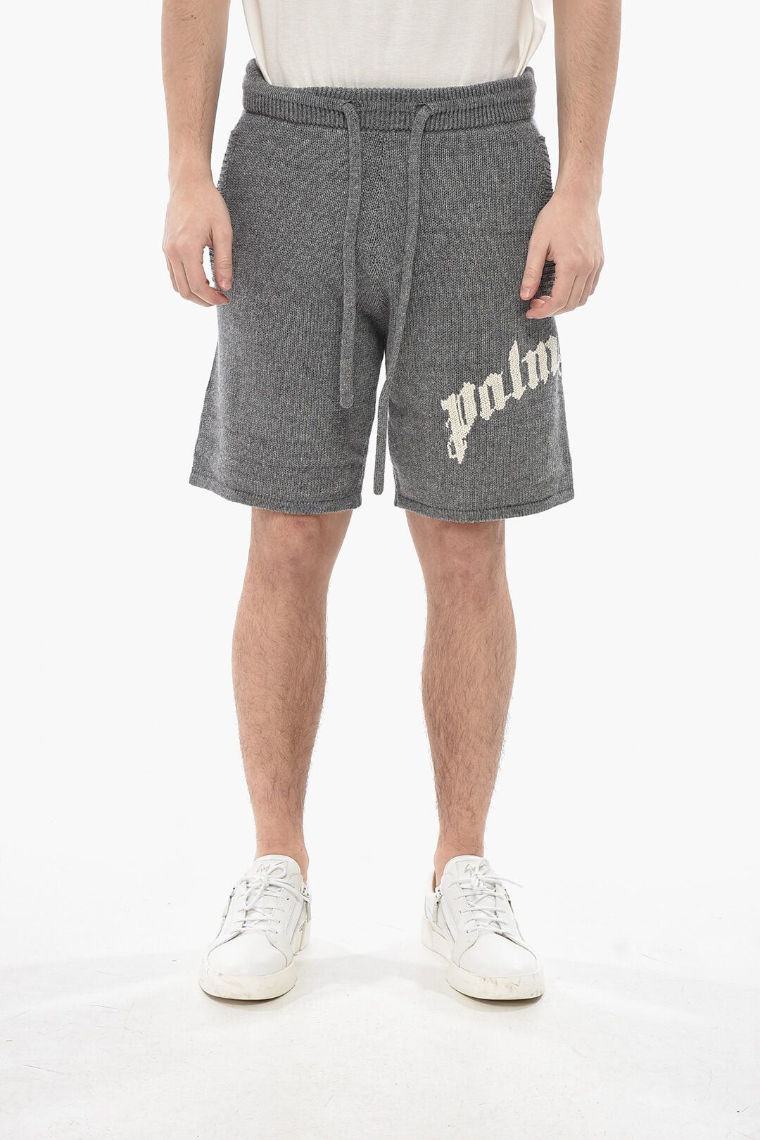 Palm Angels Knit Shorts With Elastic Waistband Size US 32 / EU 48 - 1 Thumbnail