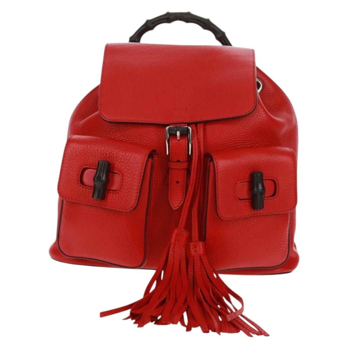 Gucci Gucci Bamboo Tassel Backpack Leather Size ONE SIZE - 1 Thumbnail