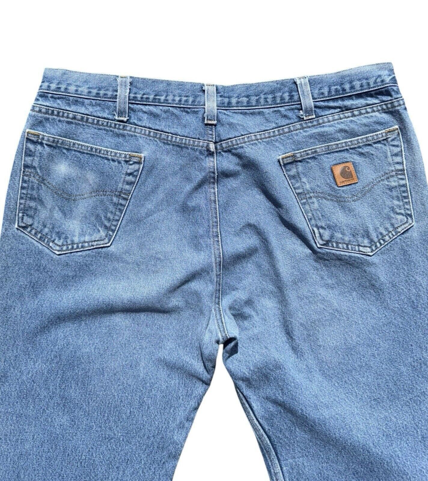 Carhartt Vintage Carhartt Relaxed Fit Leather Patch Jeans 42x32 Size US 42 / EU 58 - 5 Thumbnail