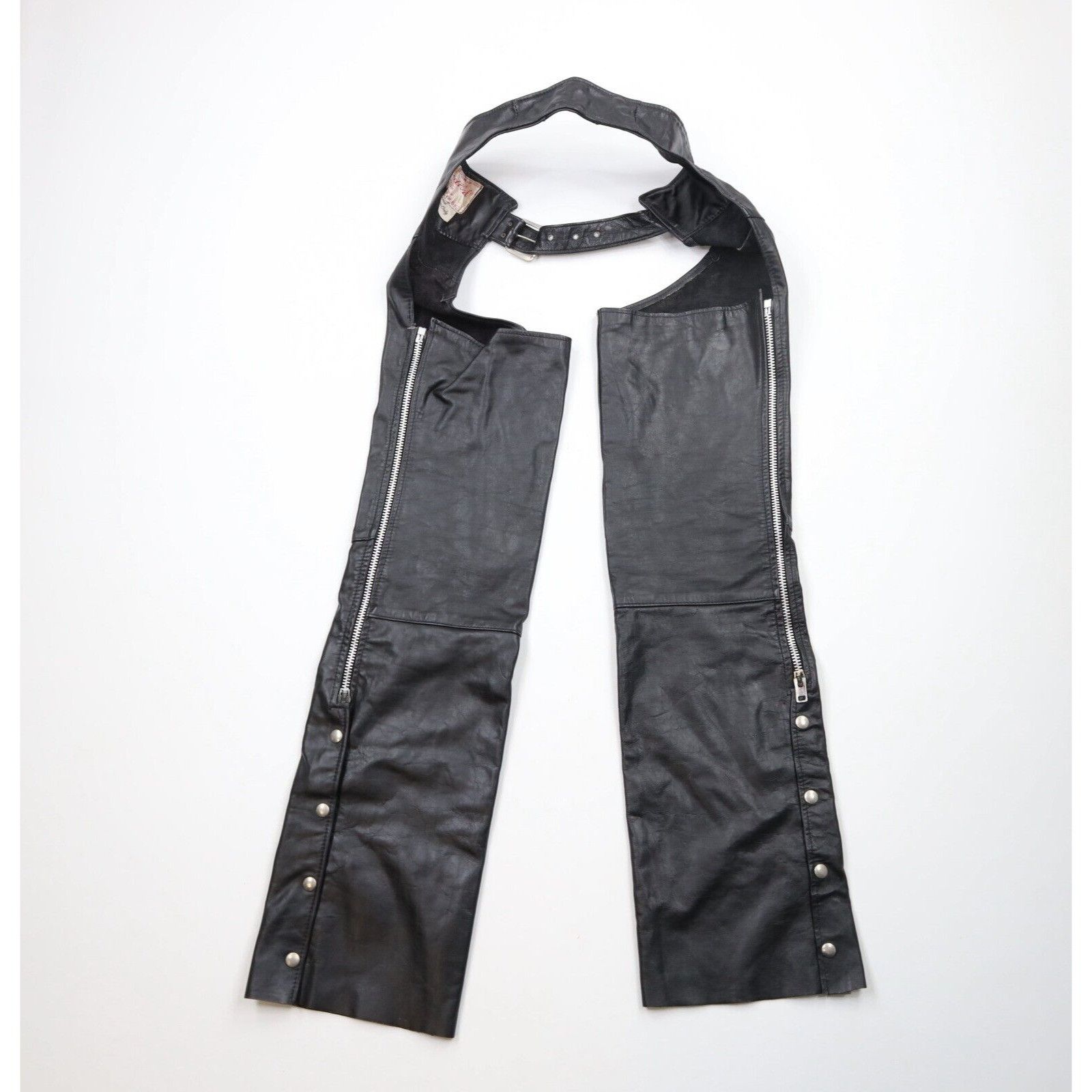 Vintage Vintage 70s Streetwear Distressed Leather Motorcycle Chaps Size US 30 / EU 46 - 10 Thumbnail