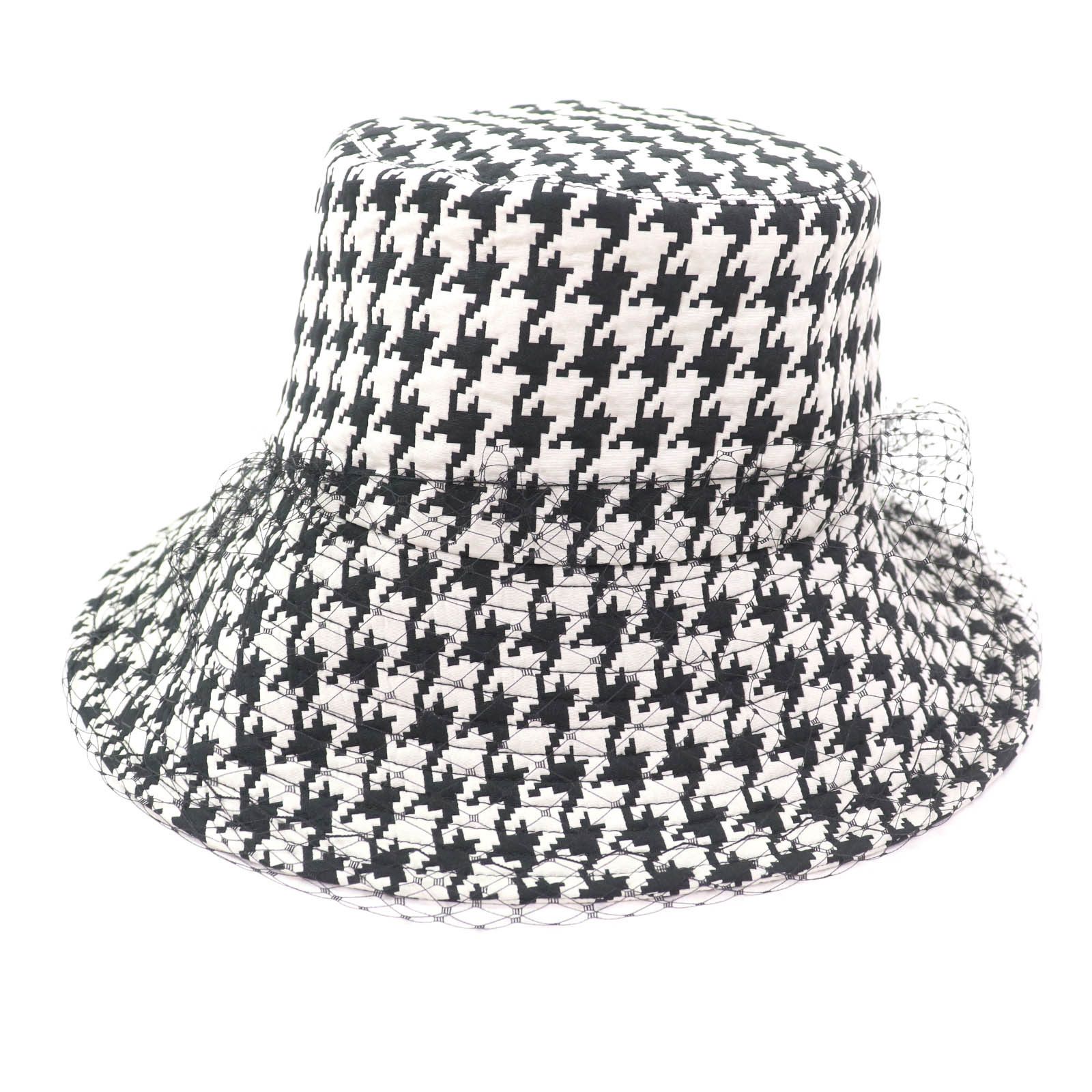 Dior Dior Christian Dior Houndstooth Tulle Hat Cotton Hats 04MON924G153 DUTY FREE for USA Size ONE SIZE - 1 Thumbnail