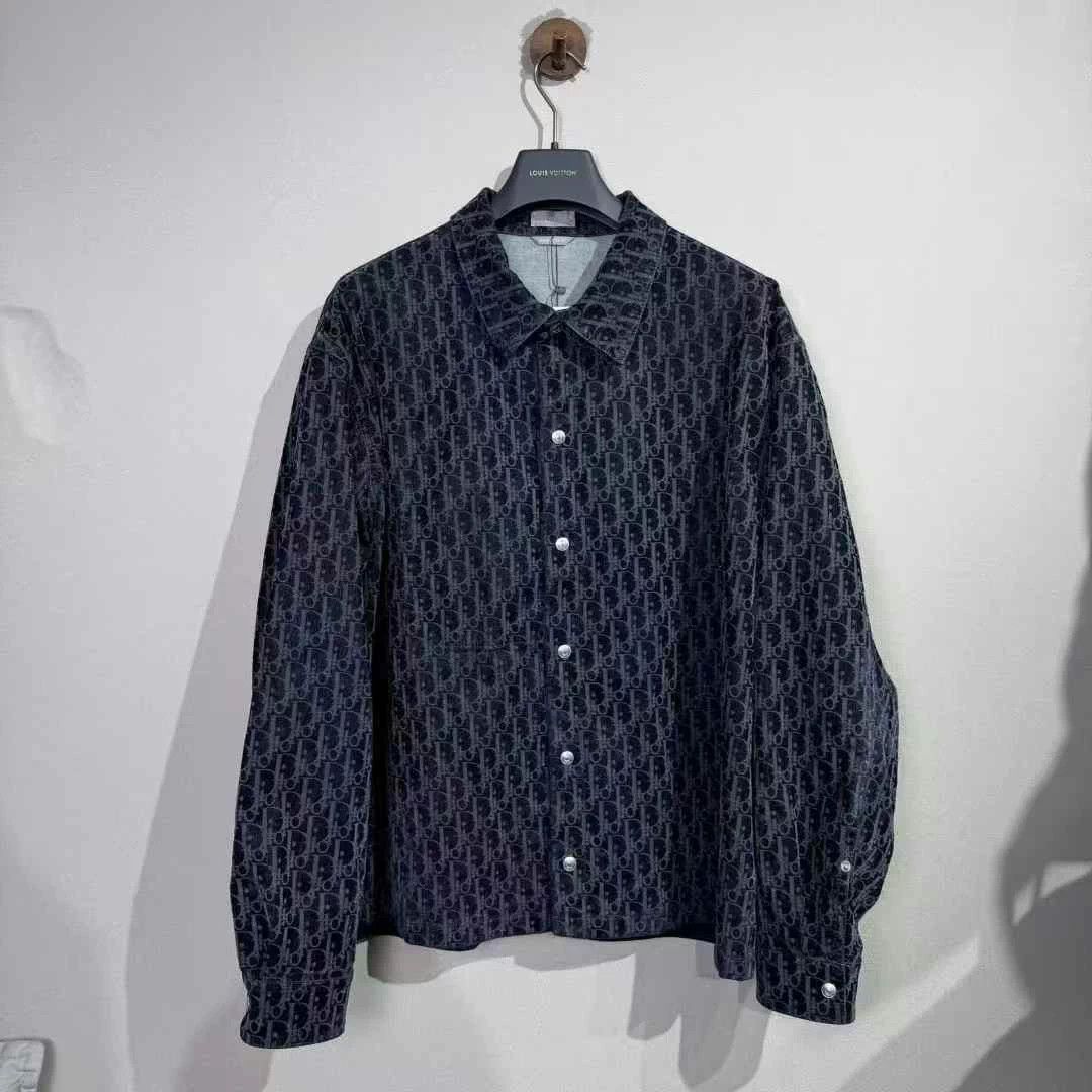 Dior Dior Velvet All-over Print Shirt Jacket Size US L / EU 52-54 / 3 - 1 Thumbnail