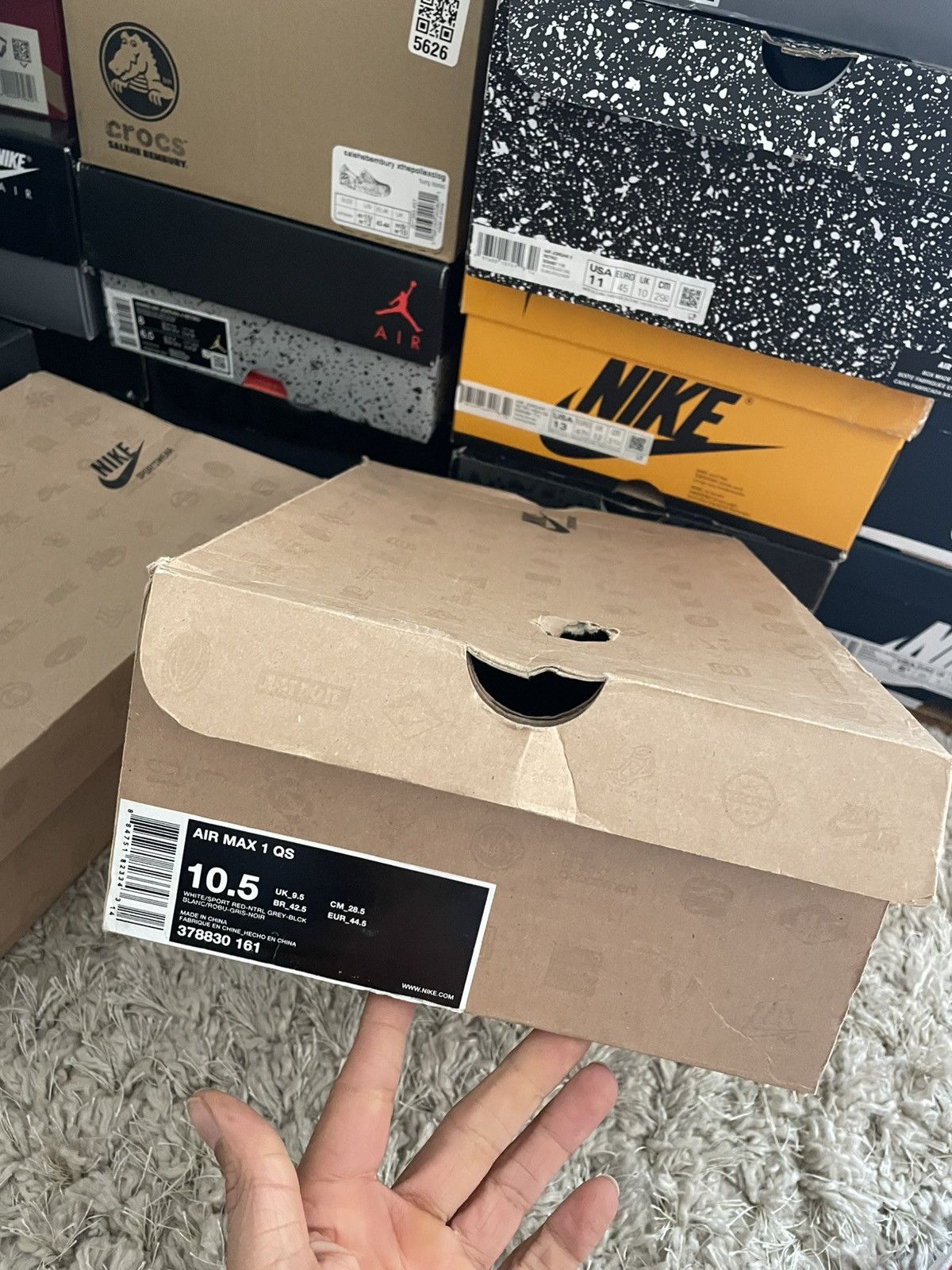 Nike Nike Air Max 1 QS Sport Red Size US 10.5 / EU 43-44 - 9 Thumbnail