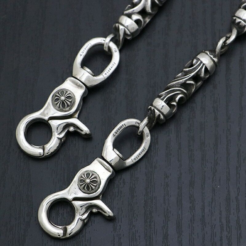 image of Chrome Hearts Roller Wallet Chain - 24.5 Inch in Silver, Men's