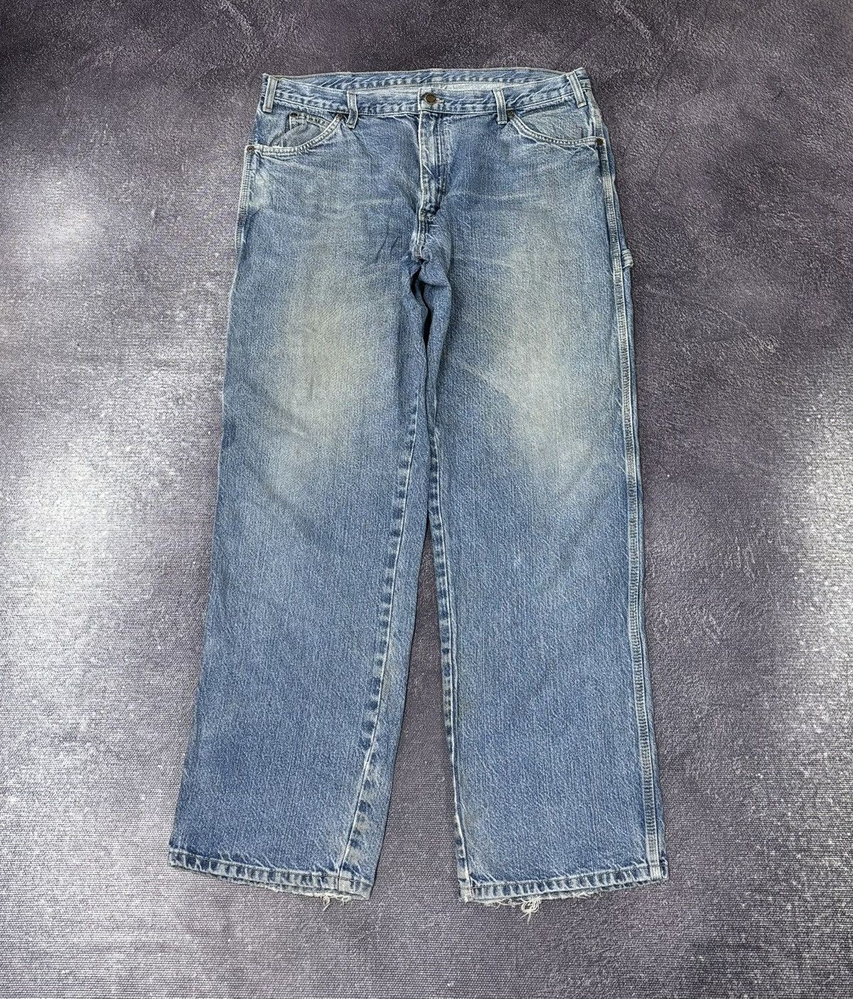 Dickies Vintage Dickies Faded Light Blue Washed Work Baggy Jeans Size US 38 / EU 54 - 2 Thumbnail