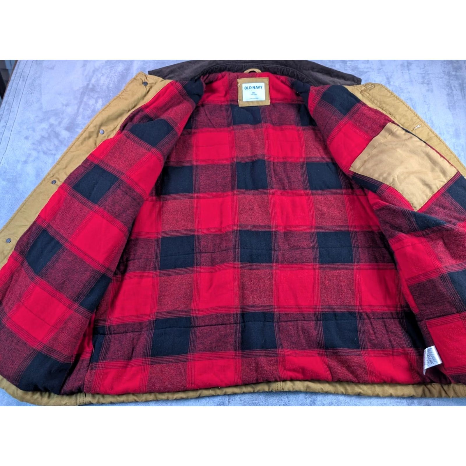 Old Navy Old Navy Jacket Men 2XL Tan Corduroy Collar Chore Coat Barn Flannel Lined Jacket Size US XXL / EU 58 / 5 - 3 Thumbnail