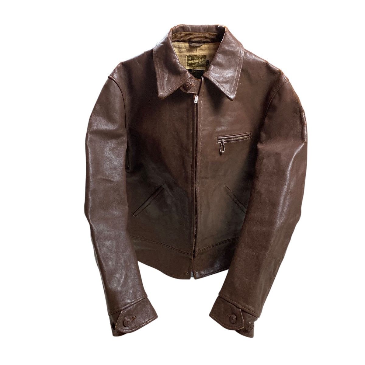 The Real McCoy's Rare Vintage 30s Joe McCoy Horeside Leather Sports Jacket Size US L / EU 52-54 / 3 - 10 Thumbnail