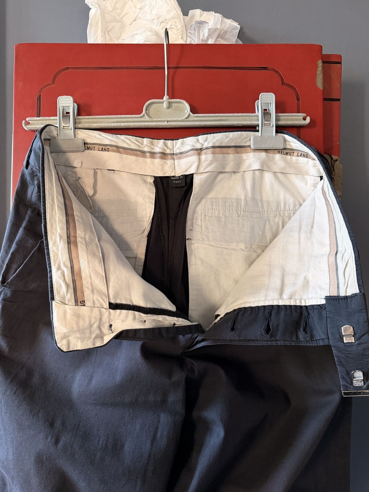 Helmut Lang Helmut Lang 1990s Archive navy Trousers Made in Italy Size US 31 - 9 Thumbnail