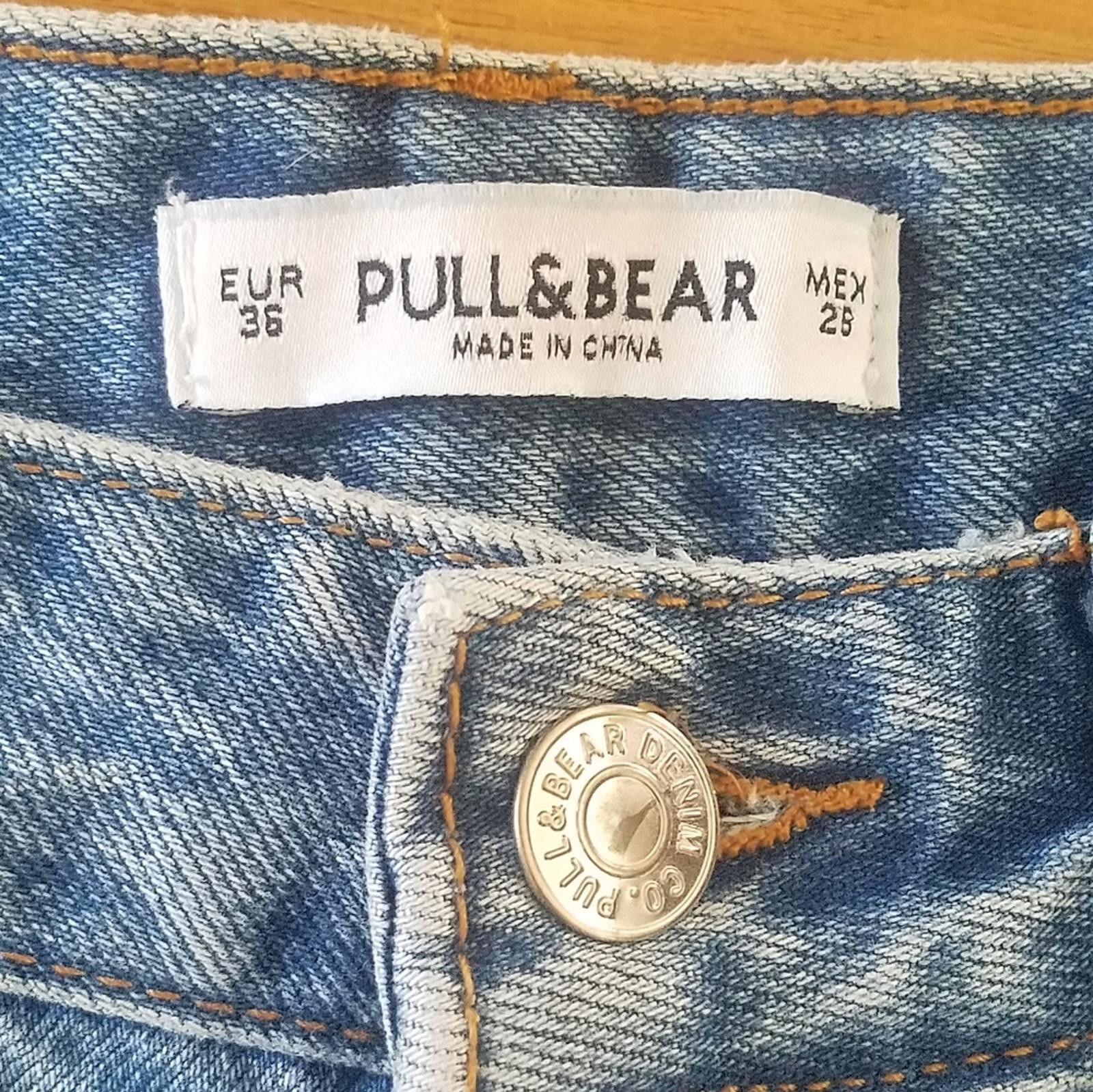Pull & Bear Pull&Bear Blue Distressed Denim Shorts Size 28 Size 28" / US 6 / IT 42 - 3 Thumbnail