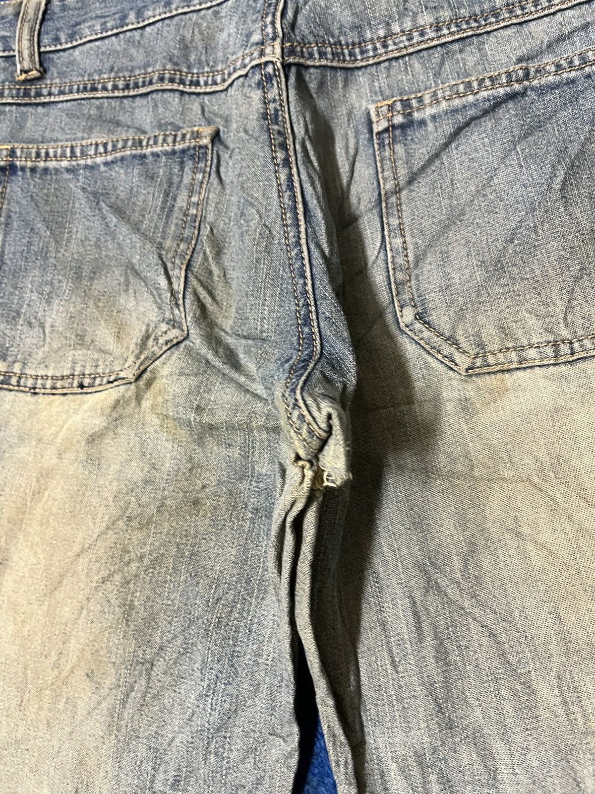 Japanese Brand Vintage Jouer Aux Éches Mudwash Flare Bush Pants Size 29" - 11 Thumbnail