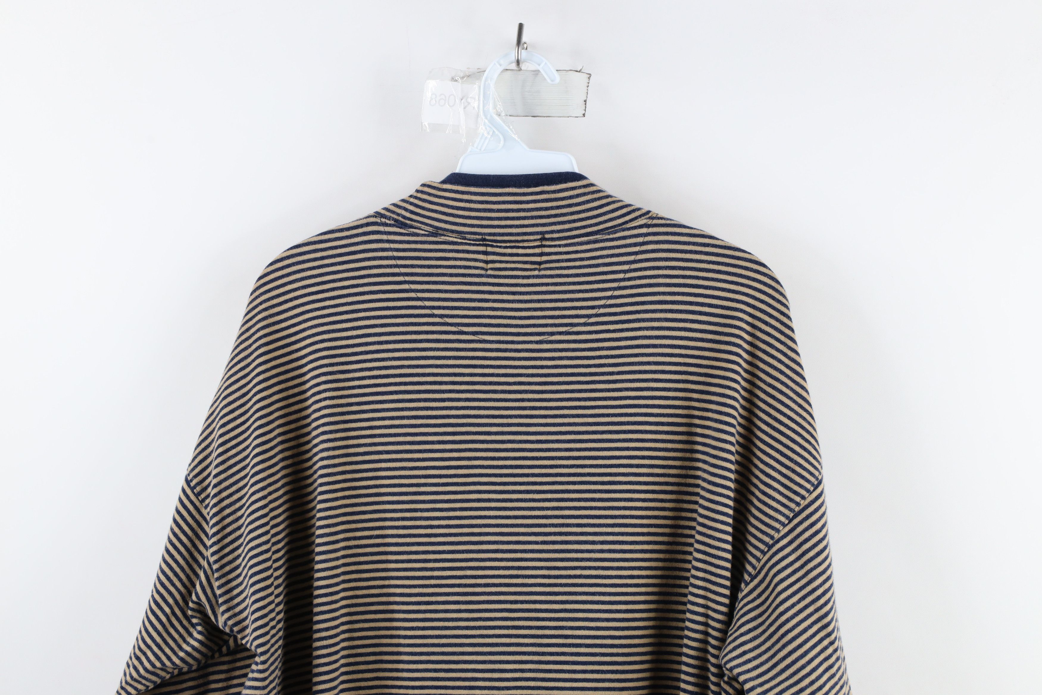 Vintage Vintage 90s Streetwear Striped Mock Neck Long Sleeve T-Shirt Size US M / EU 48-50 / 2 - 6 Thumbnail