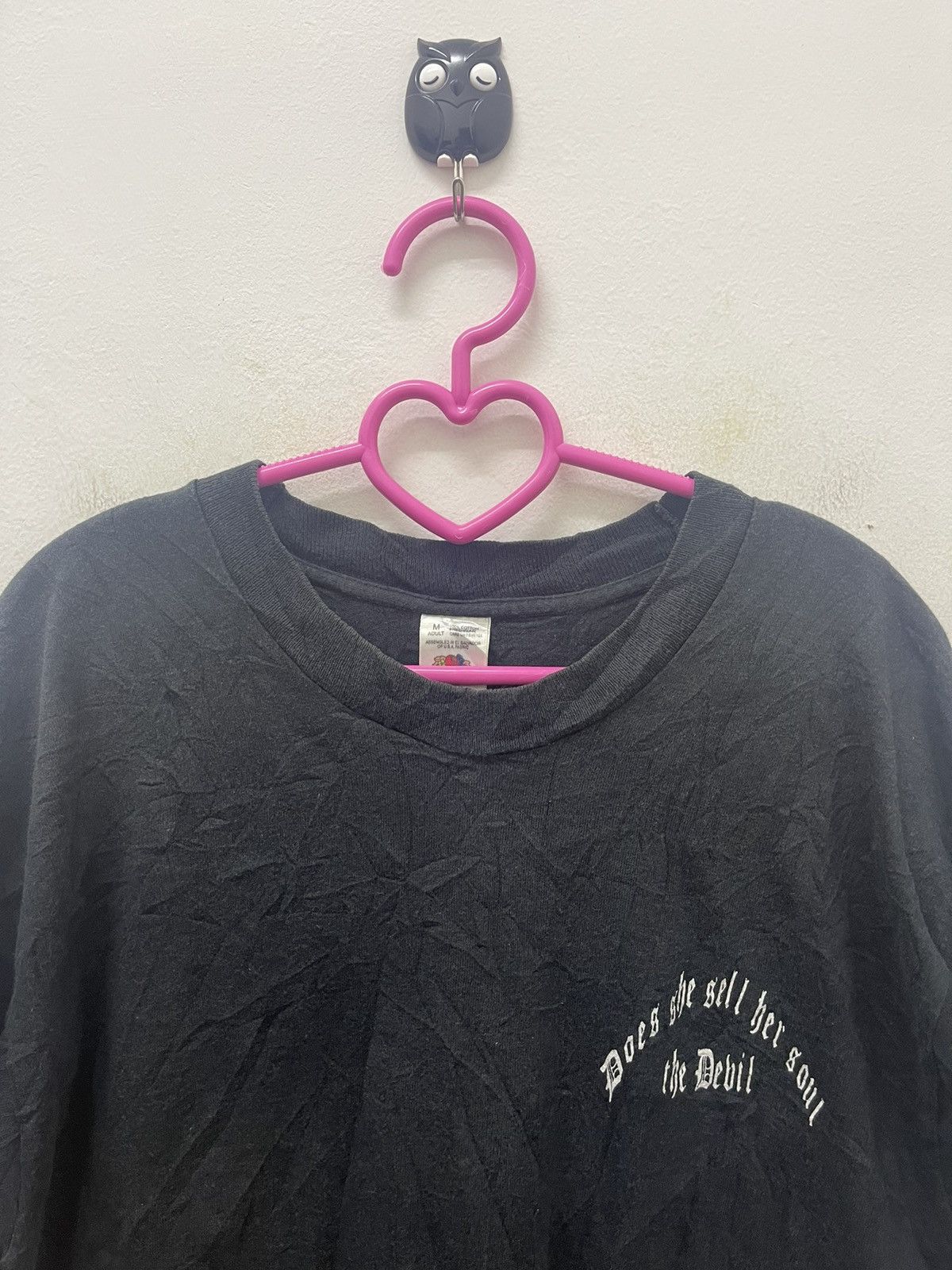 Vintage Rare Vintage THE DEVIL Does She Sell Soul Skull Flame Tee Size US M / EU 48-50 / 2 - 6 Thumbnail