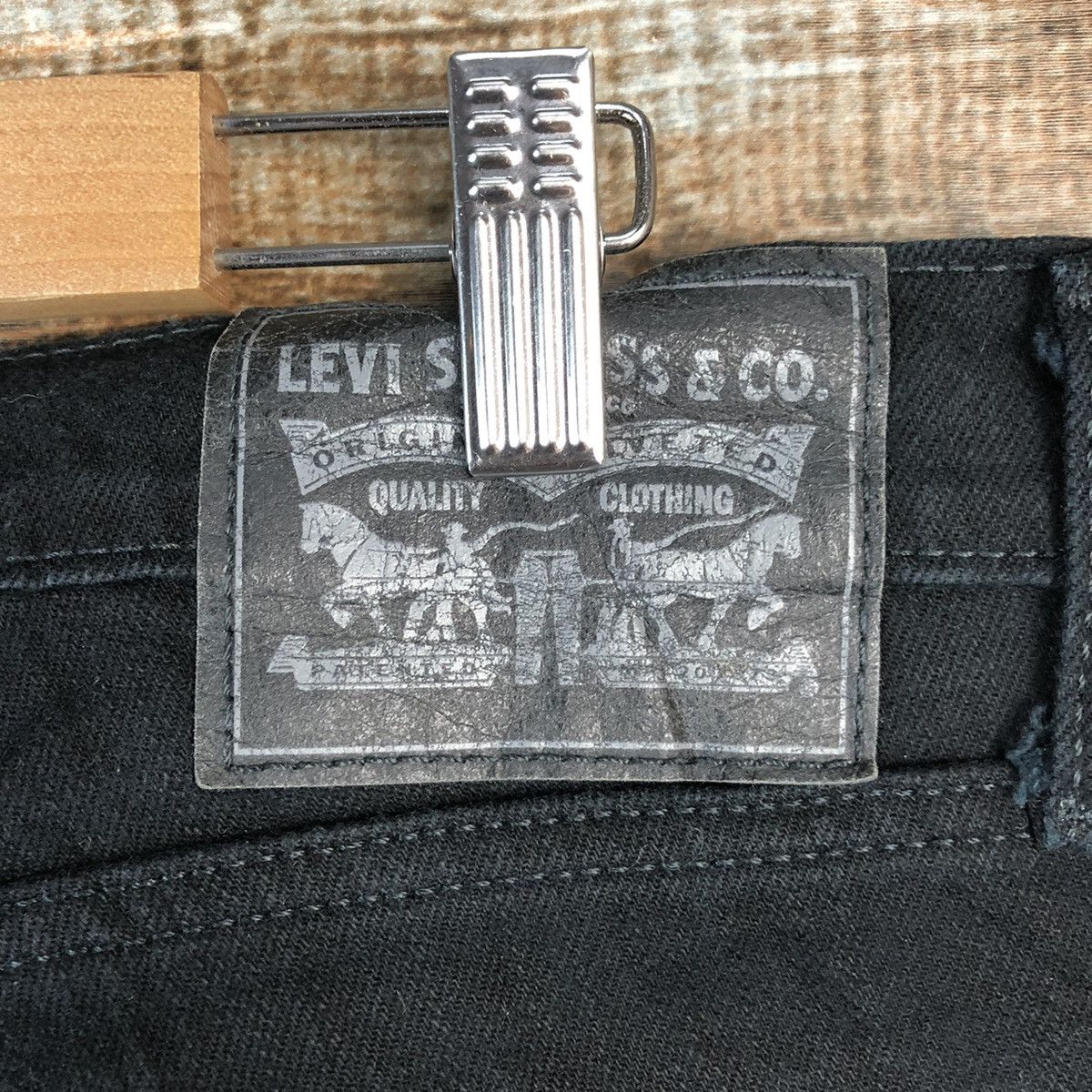 Levi's × Vintage DL Levis Black Denim Pants #C087 Size US 35 - 17 Thumbnail