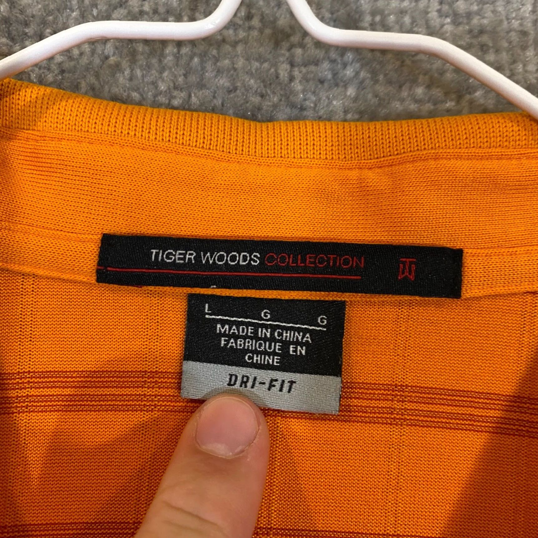 Nike NIKE Tiger Woods Polo Shirt Mens Large Orange Poly Cotton Blend Dri-Fit S/S Golf Shirt Polo Dri-Fit Nike Tiger Woods Mens Large Orange Polo Shirt Size US L / EU 52-54 / 3 - 2 Thumbnail