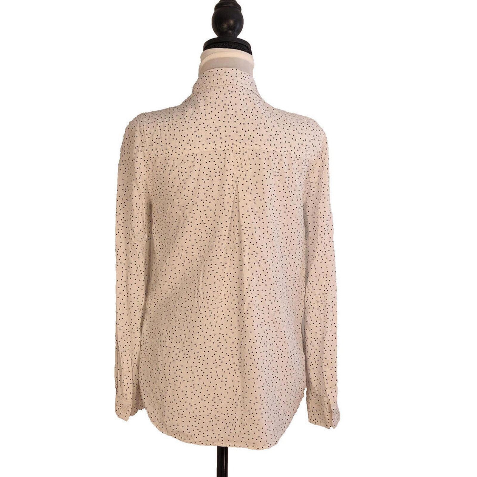 Other Beach Lunch Lounge White Polka Dot Button Down Blouse Small Size S / US 4 / IT 40 - 3 Thumbnail