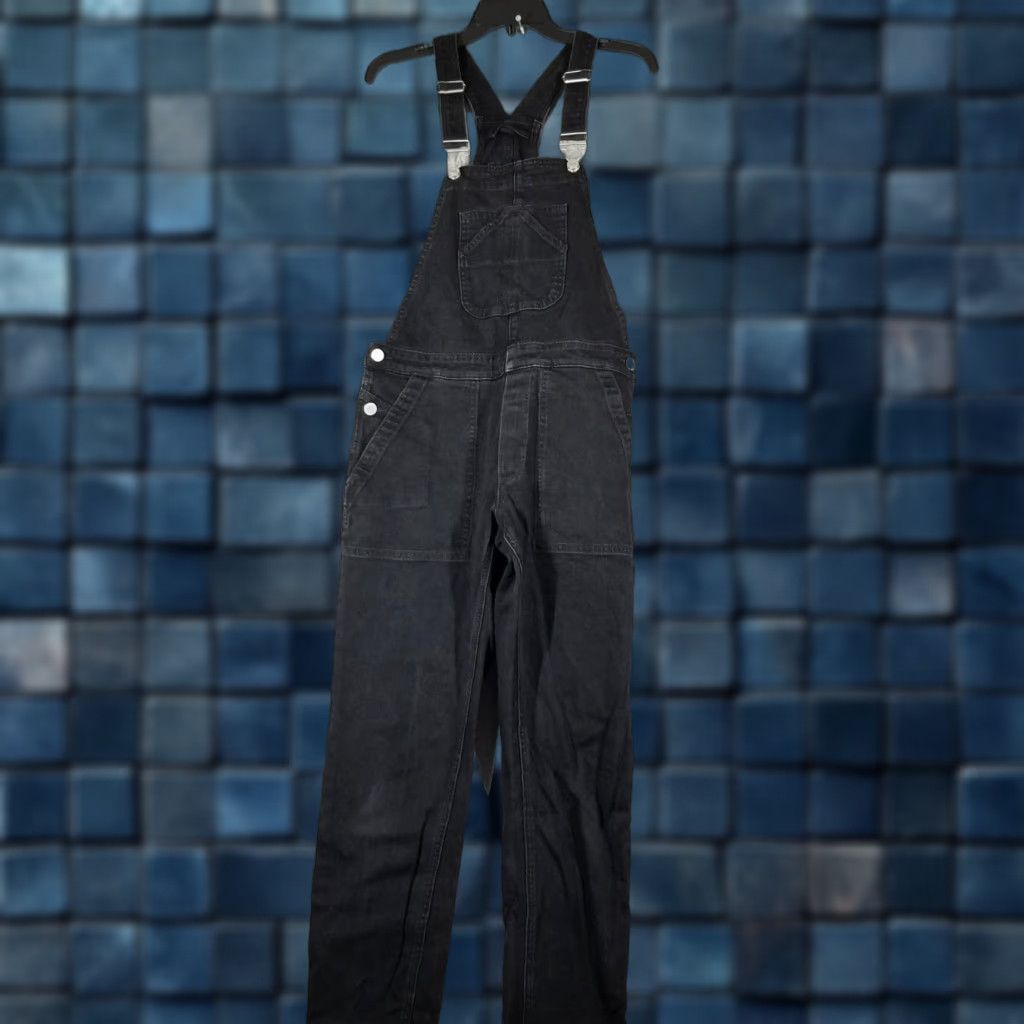 Gap Gap Overalls Womens XS Black Denim Utility Adjustable Straps Pockets Stretch Casual Size 26" / US 2 / IT 38 - 1 Thumbnail