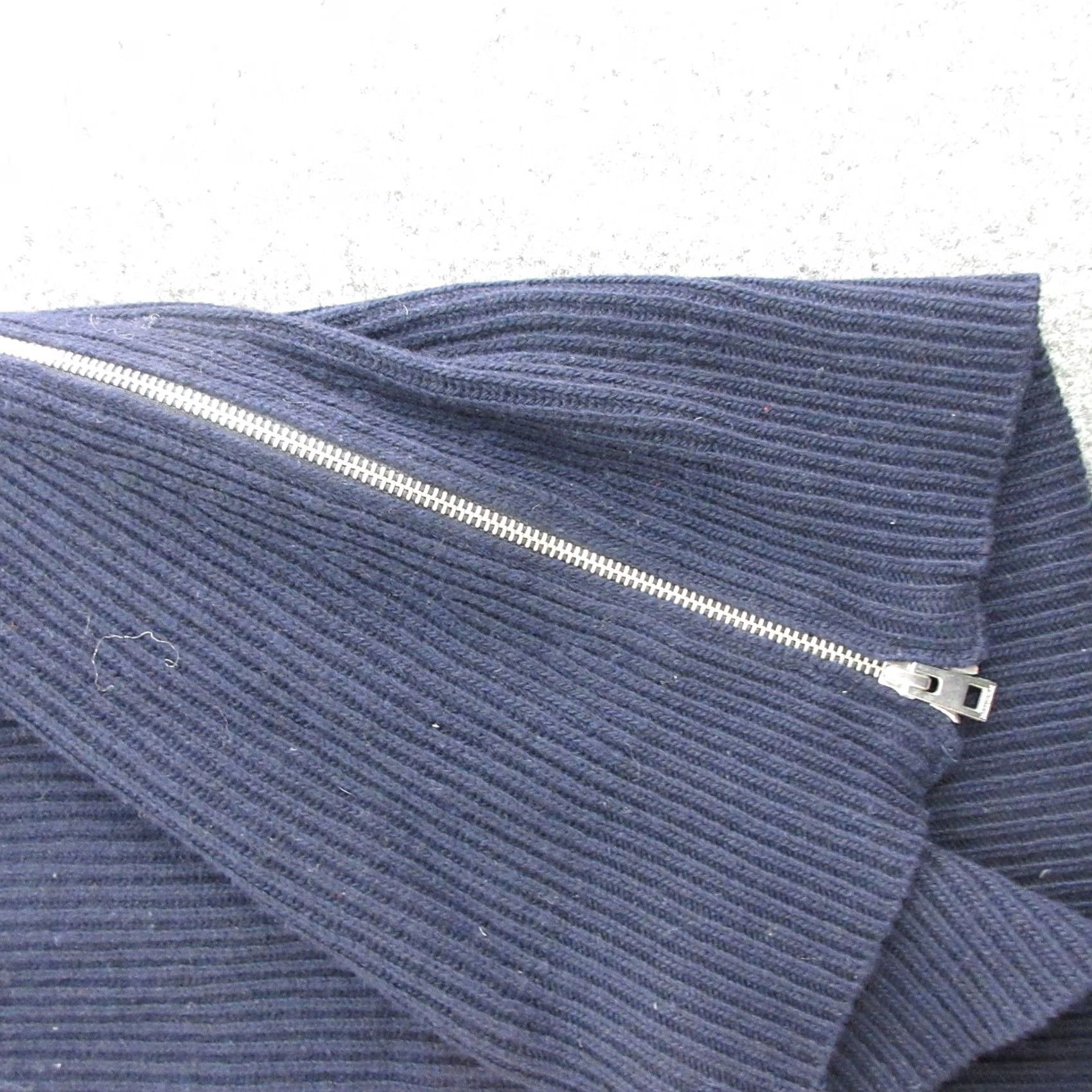 Zadig & Voltaire Zadig & Voltaire Poncho Womens XS/S Blue Wool Ribbed Knit Zip Collared Italy Size XS / US 0-2 / IT 36-38 - 5 Thumbnail