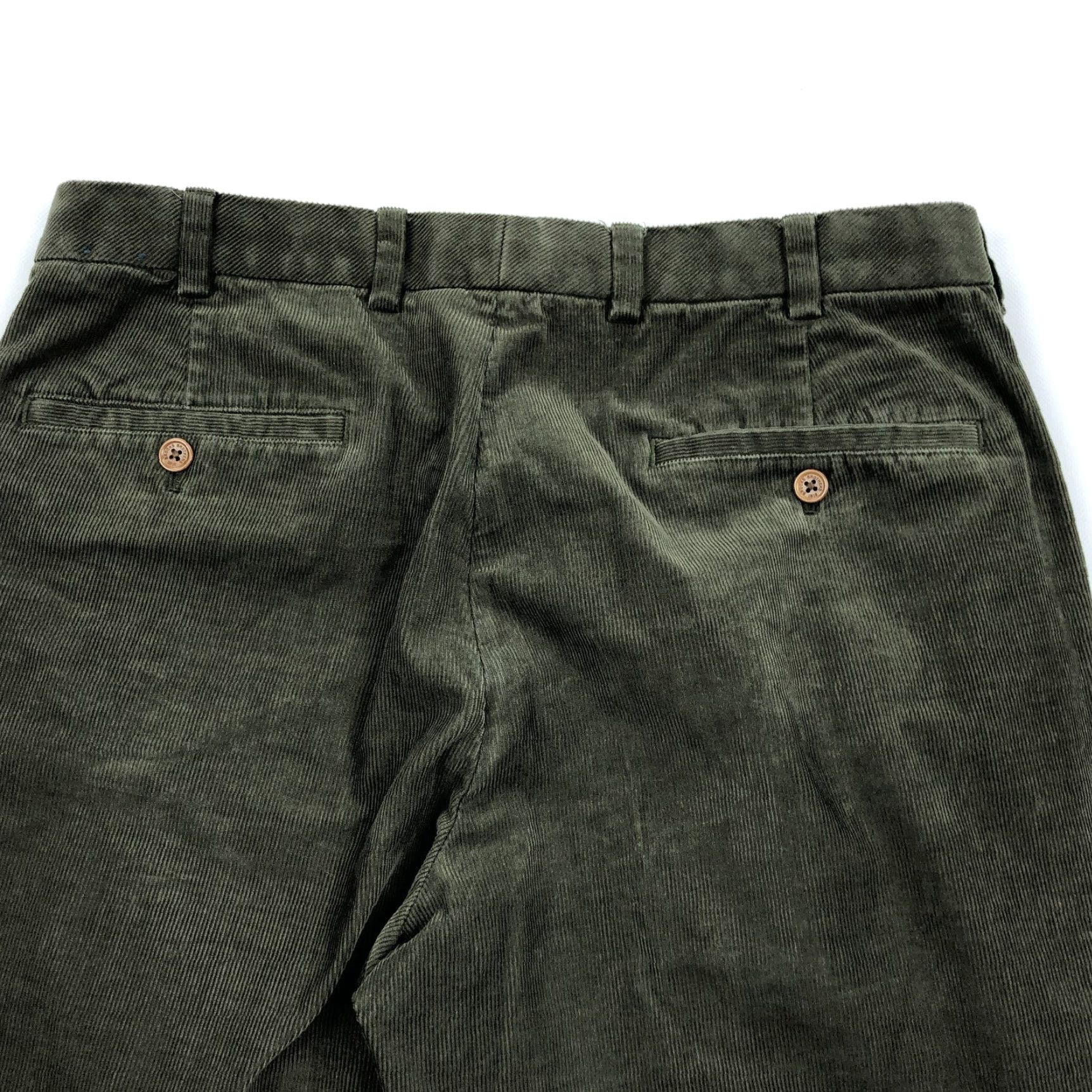 Brooks Brothers Brooks Brothers Clark Men's Green Corduroy Flat Front Pants W34 L32 Stretch Size US 34 / EU 50 - 4 Thumbnail