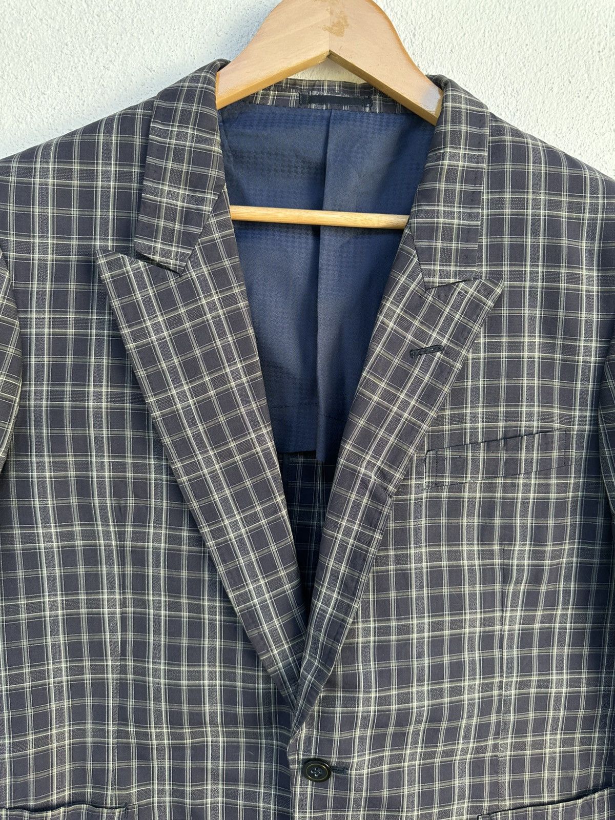 Vintage × Yves Saint Laurent Yves Saint Laurent Checkered Blazer Size 40R - 2 Thumbnail