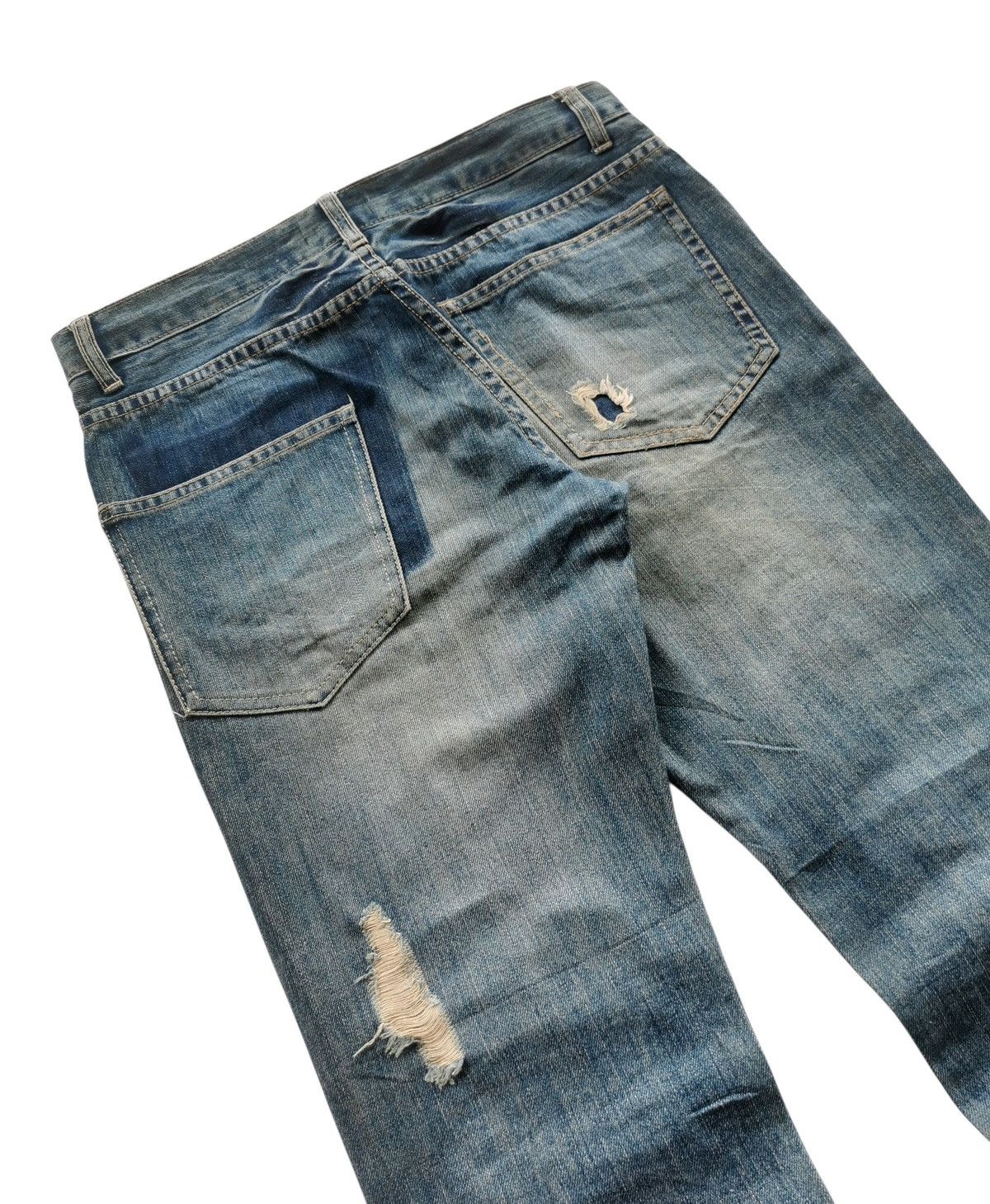 Japanese Brand JOGE MARTIN Hand Repaired Distressed Denim Jean Vibe Kapital Size US 32 / EU 48 - 5 Thumbnail