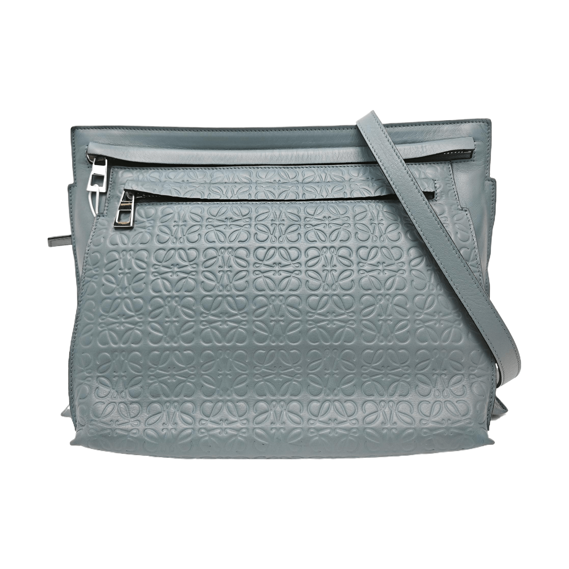 Loewe Loewe Blue Embossed Leather T Pouch Shoulder Bag Size ONE SIZE - 1 Thumbnail