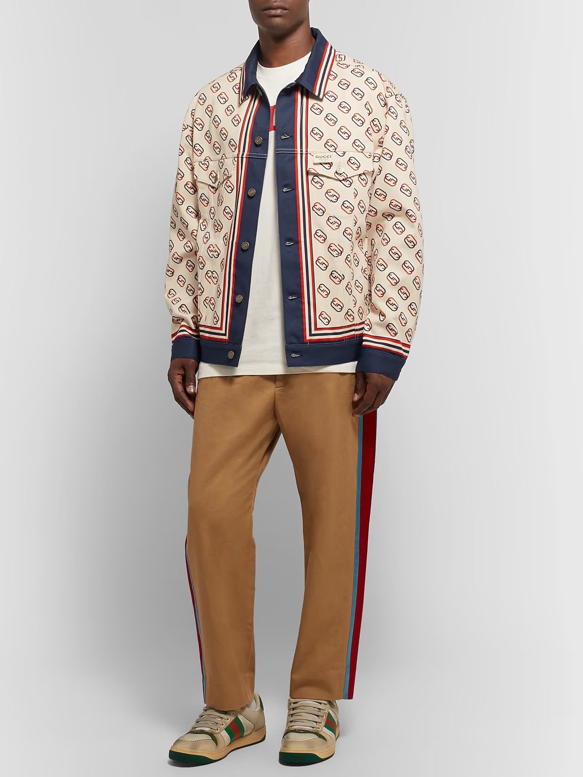 Gucci o1glo1t0923 Jackets in Ivory Red Size US M / EU 48-50 / 2 - 2 Thumbnail