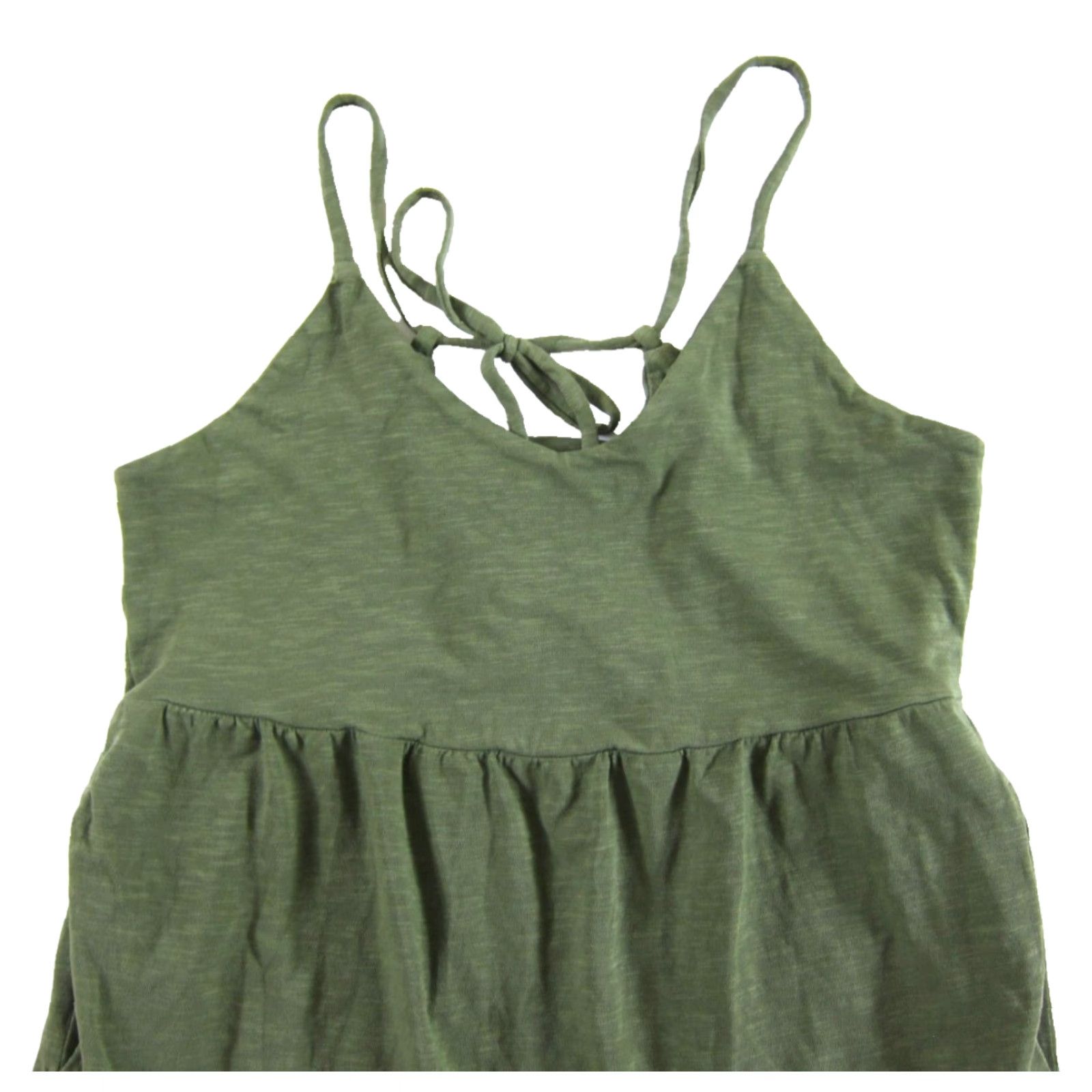 Old Navy Old Navy Olive Green Cotton Stretch Pocket Tiered Midi Tank Dress Woman XS Size XS / US 0-2 / IT 36-38 - 4 Thumbnail