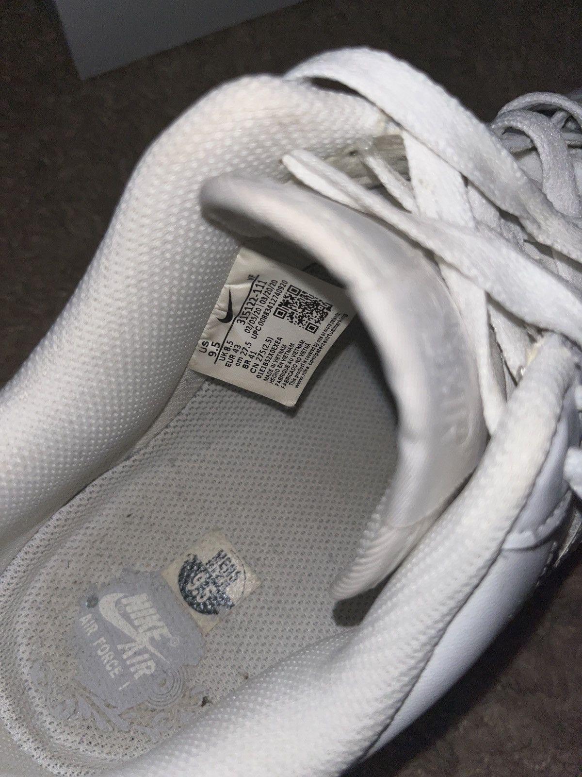 Nike Air Force 1 low 07 white Size US 9.5 / EU 42-43 - 6 Thumbnail