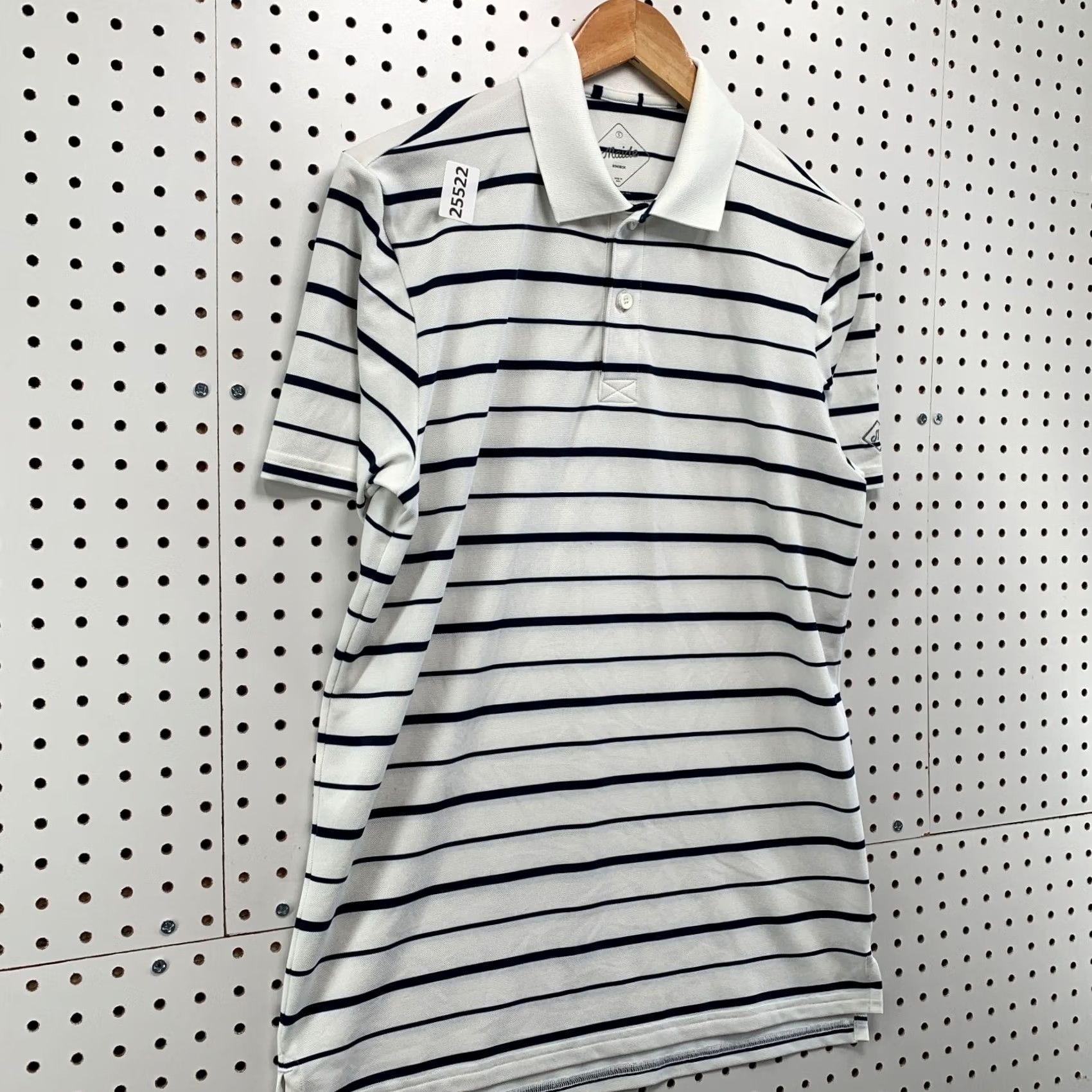 Bonobos Bonobos Polo Collared Shirt White Blue Striped Mens Small Golf Size US S / EU 44-46 / 1 - 5 Thumbnail