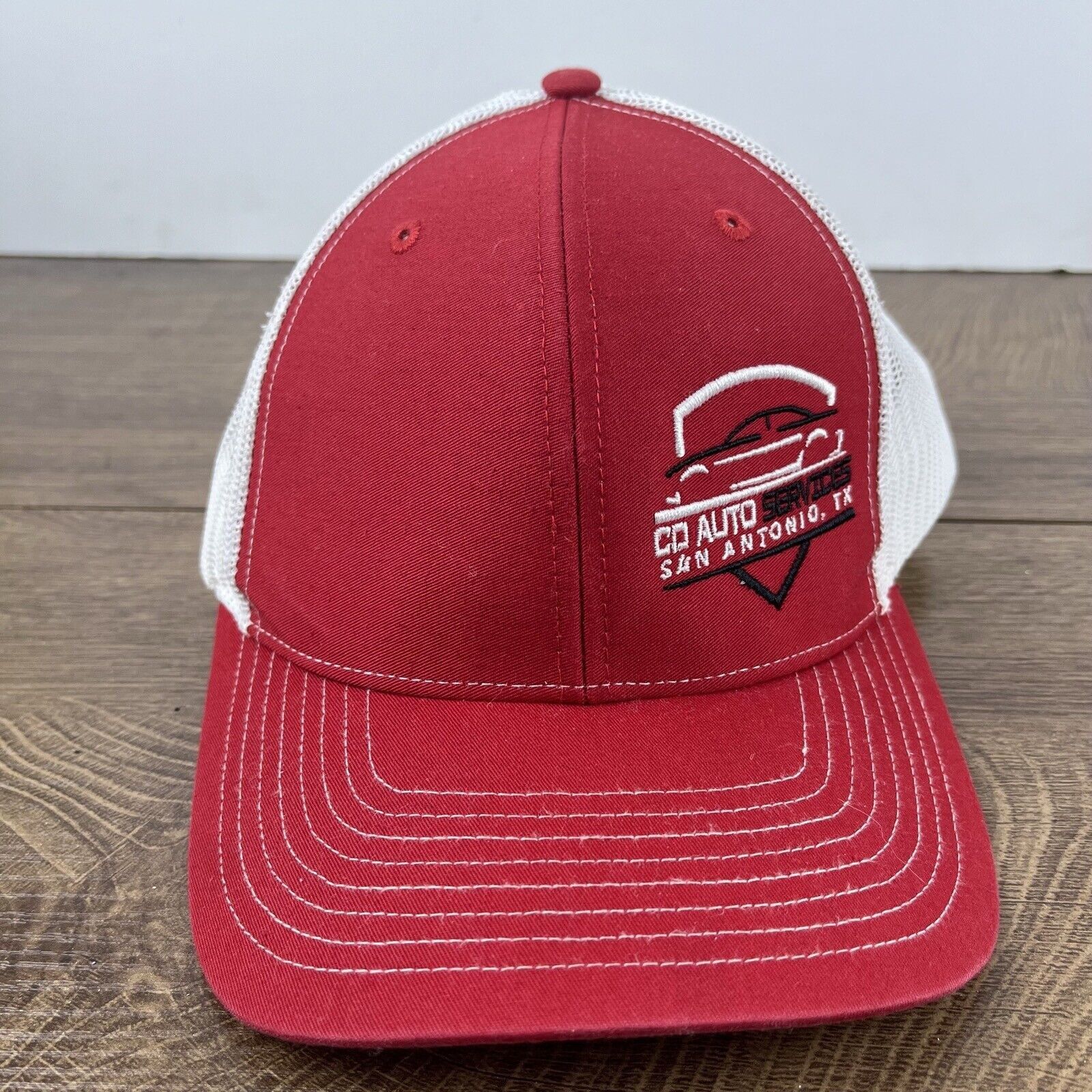 Other CD Auto Services Hat San Antonio Texas Adjustable Hat Red Ha Size ONE SIZE - 3 Thumbnail