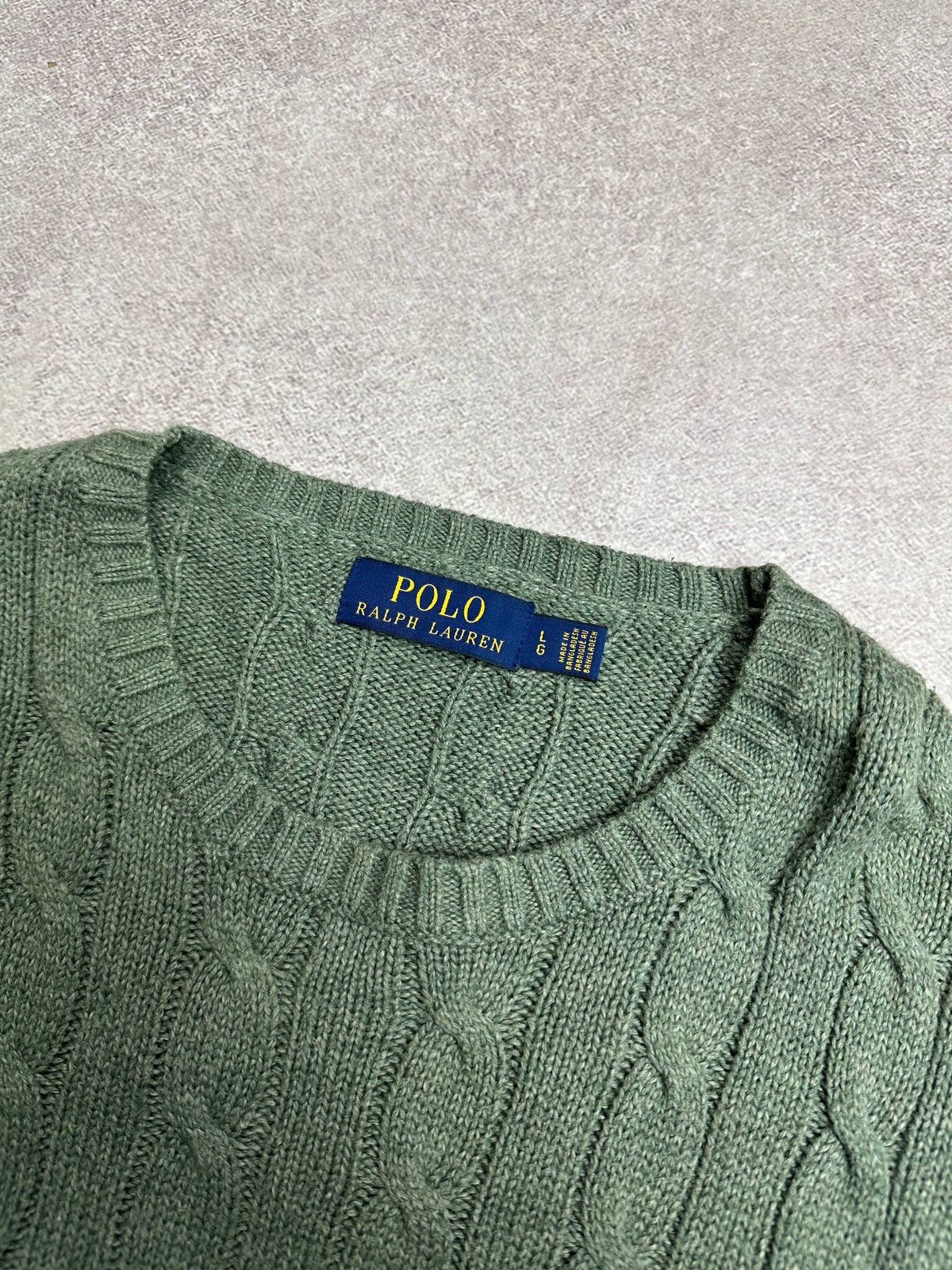 Polo Ralph Lauren Vintage Polo Ralph Lauren Cable Knit Sweater Mens Old Money Size US L / EU 52-54 / 3 - 4 Thumbnail
