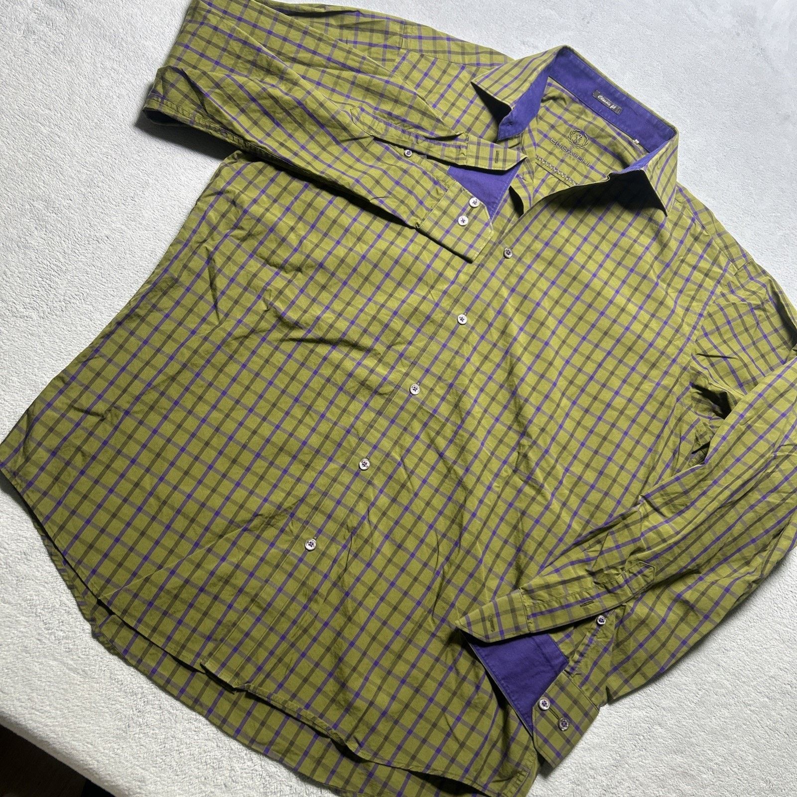 BUGATCHI Bugatchi Brushpopper Button Up Shirt Mens Large Long sleeve Size US L / EU 52-54 / 3 - 3 Thumbnail