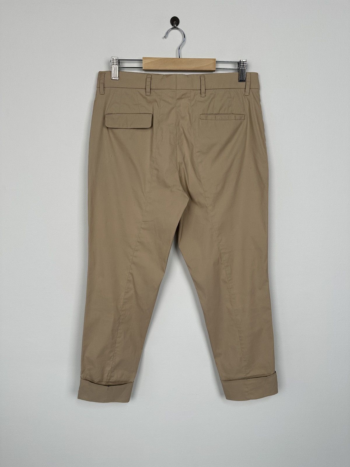 Miu Miu MIU MIU Women’s Beige Cotton Blend Crop Trousers Chino Pants Size 27" / US 4 / IT 40 - 2 Thumbnail
