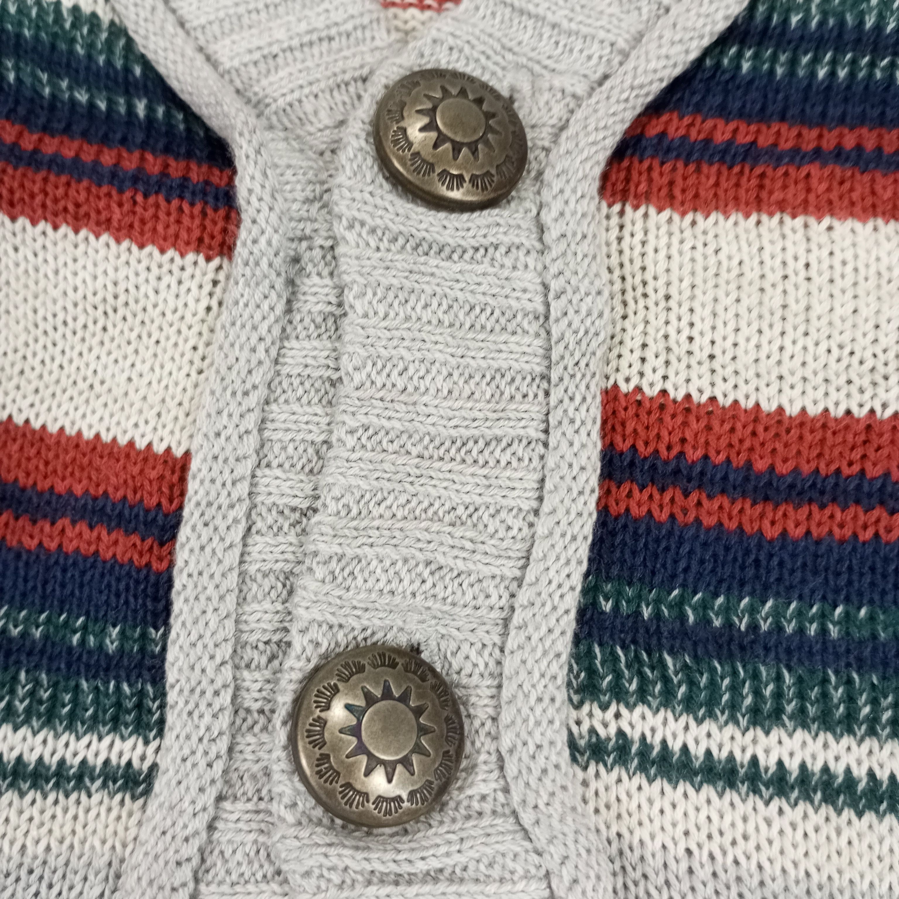 Vintage Sorri Dere Stripes Pocket Design Cardigan Sweater Size M / US 6-8 / IT 42-44 - 6 Thumbnail