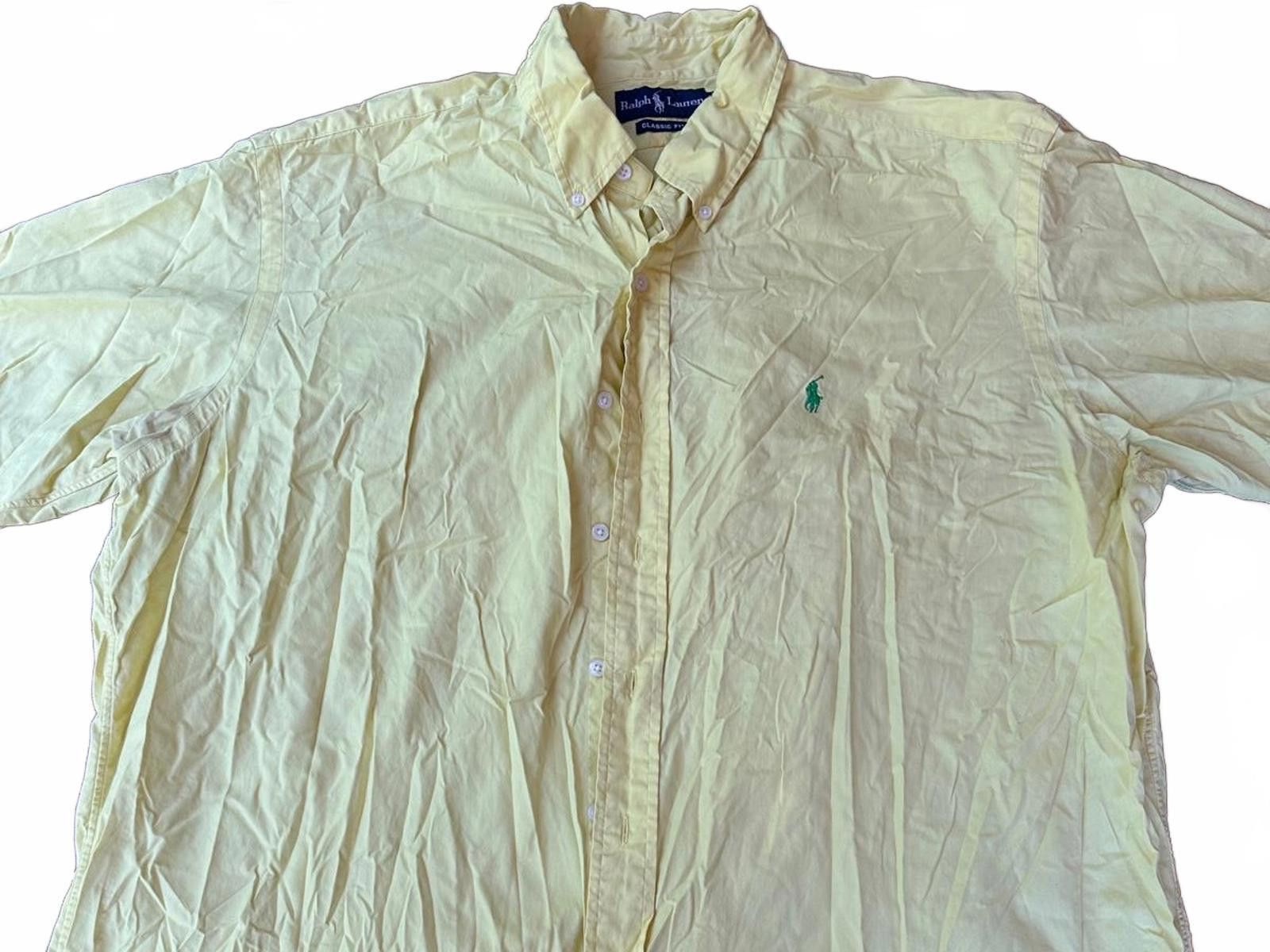 Polo Ralph Lauren Ralph Lauren Classic Fit Yellow Oxford Shirt XL Pony Logo Size US XL / EU 56 / 4 - 1 Thumbnail