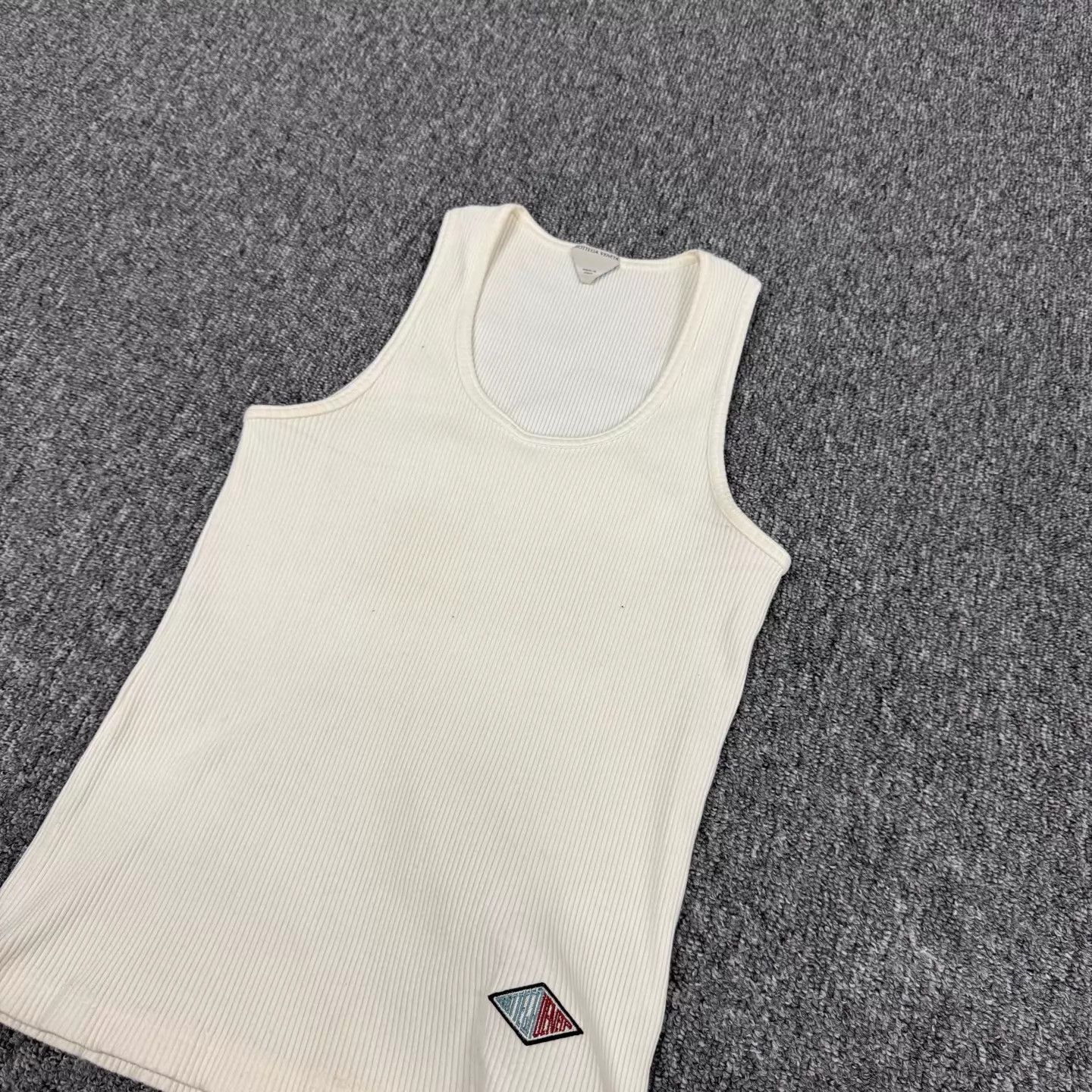 Bottega Veneta BV Ribbed Knit Vest S Diamond Logo Embroidery 99 New Size S / US 4 / IT 40 - 3 Thumbnail