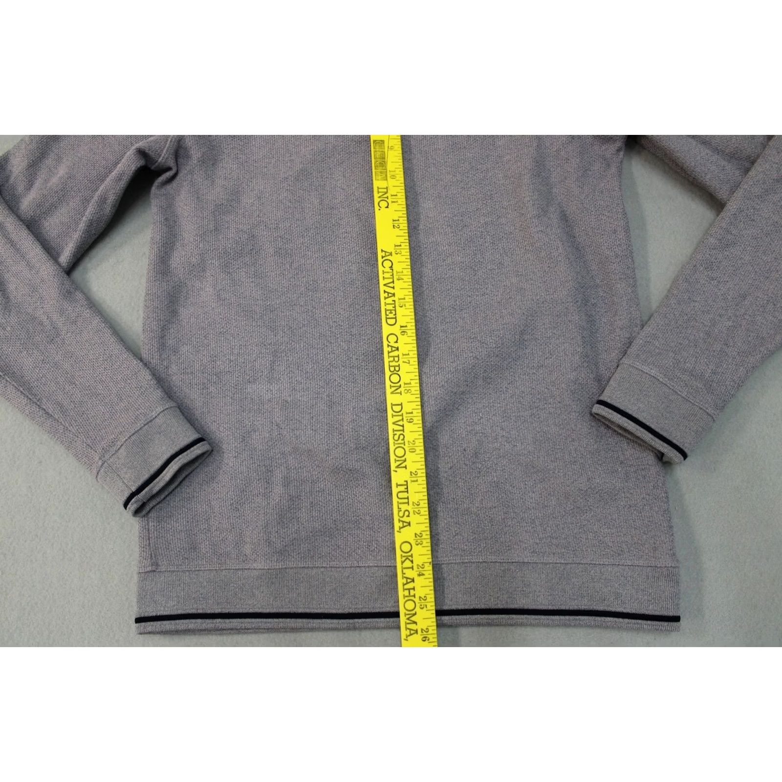 Ted Baker Ted Baker Mens Medium Gray Crewneck Knit Pullover Top Sweater Cotton Blend Trim Size US S / EU 44-46 / 1 - 3 Thumbnail