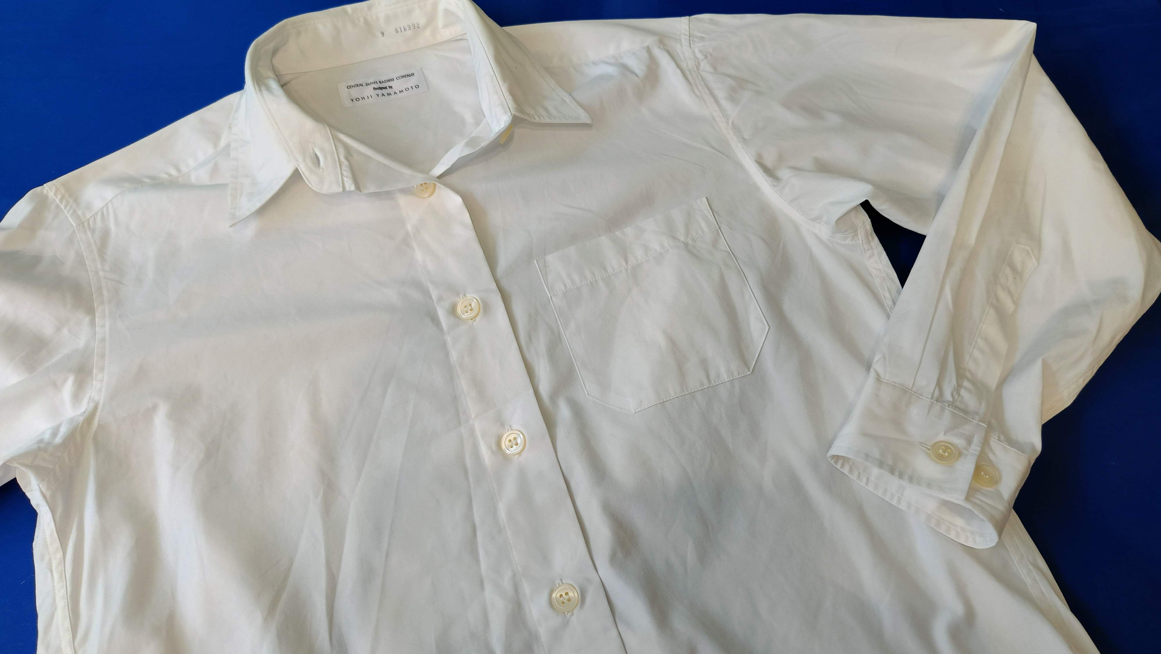 Yohji Yamamoto Yohji Yamamoto Central Japan Railway Company plain shirt Size S / US 4 / IT 40 - 9 Thumbnail