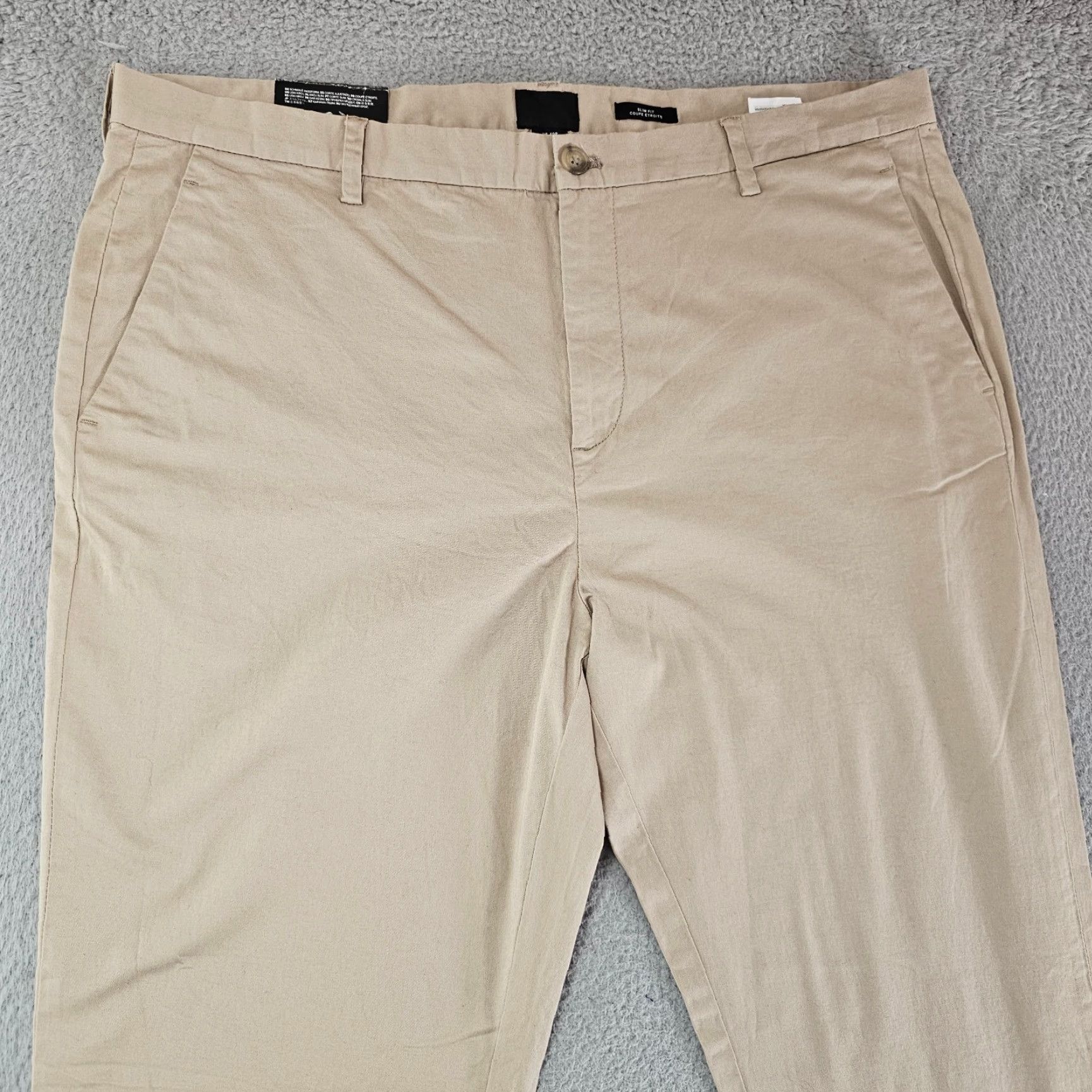 H&M H&M Pants Slim Fit Chino 40x31 Brown Cotton Stretch Casual Preppy Mens Regular 40x31 Slant Pockets Belt Loops Straight Leg Indoor/Outdoors Size US 40 / EU 56 - 2 Thumbnail